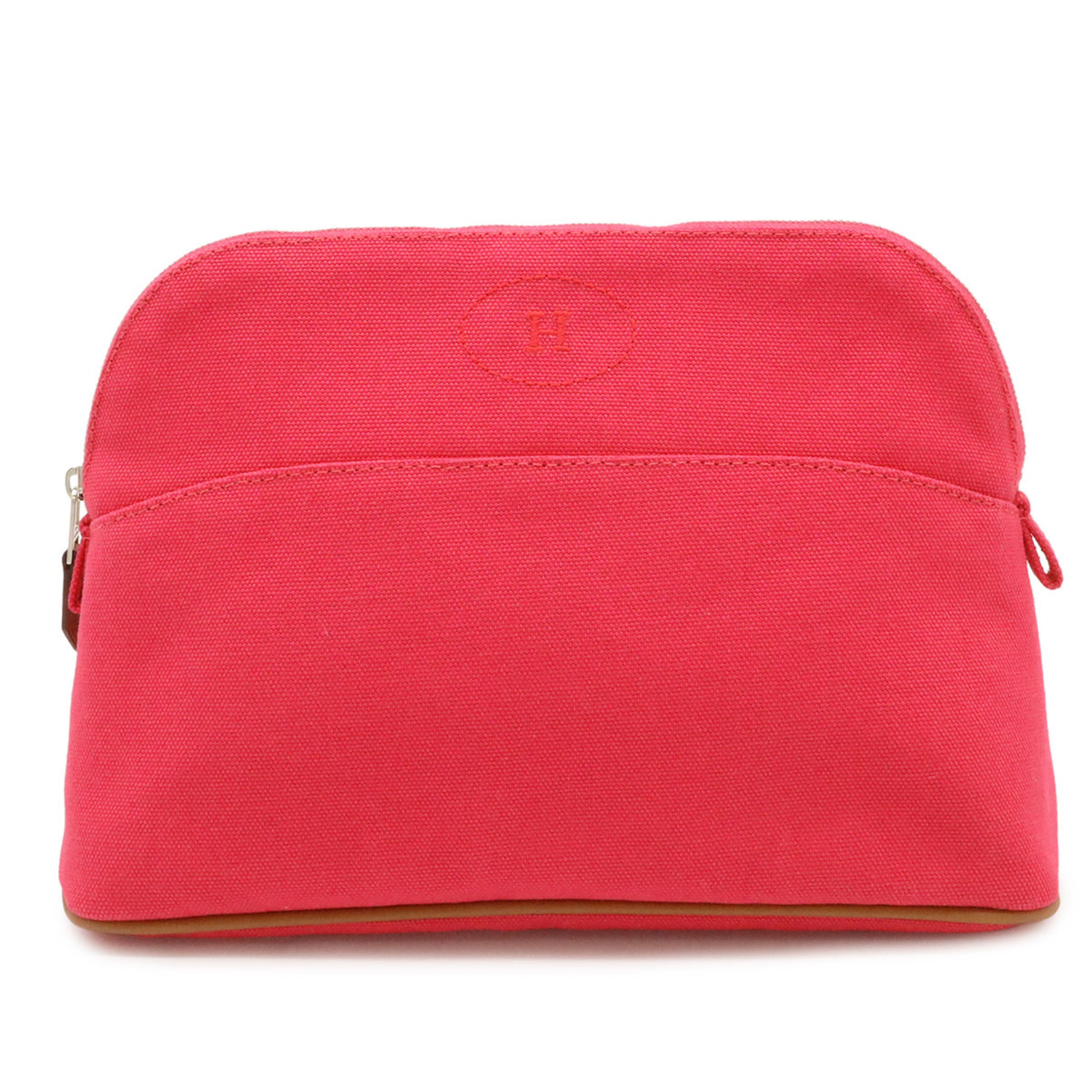 Hermes Fuchsia Canvas Handbag (Pre-Owned)