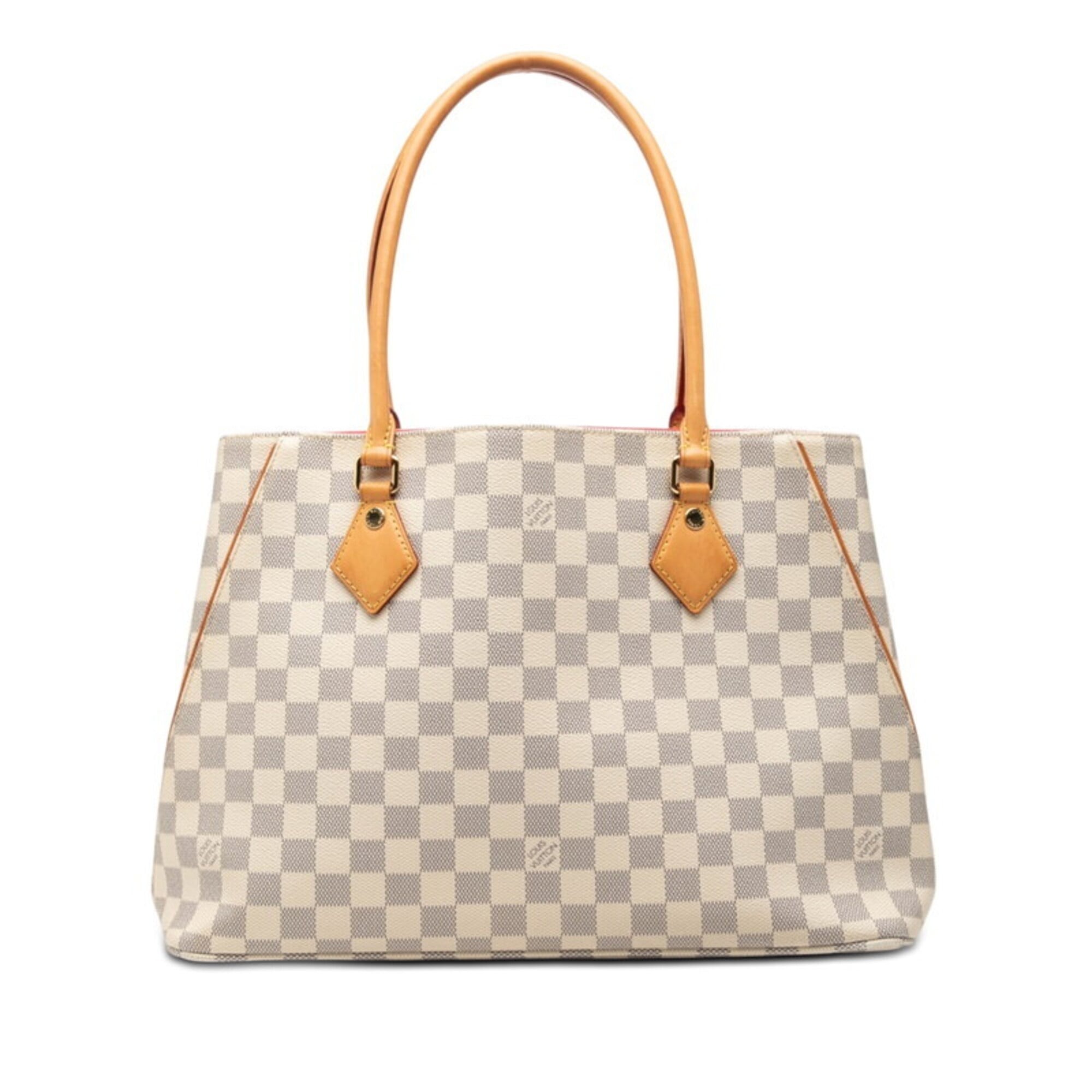 Louis Vuitton Damier Azur Pink White Pvc Leather Shoulder Bag Tote Bag (Pre-Owned)