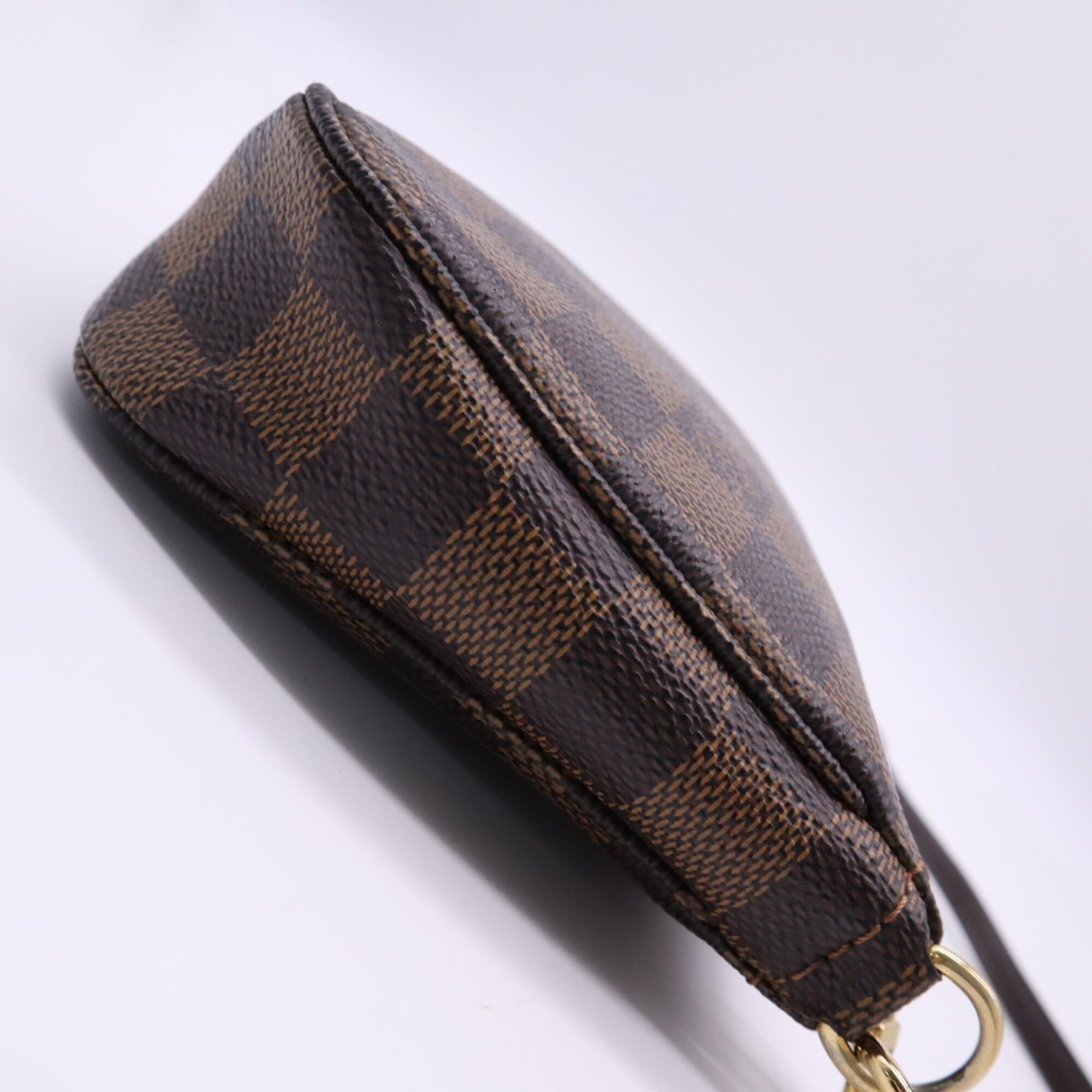 Louis Vuitton Beige Brown Red Color Coated Canvas Leather Handbag Pochette (Pre-Owned)