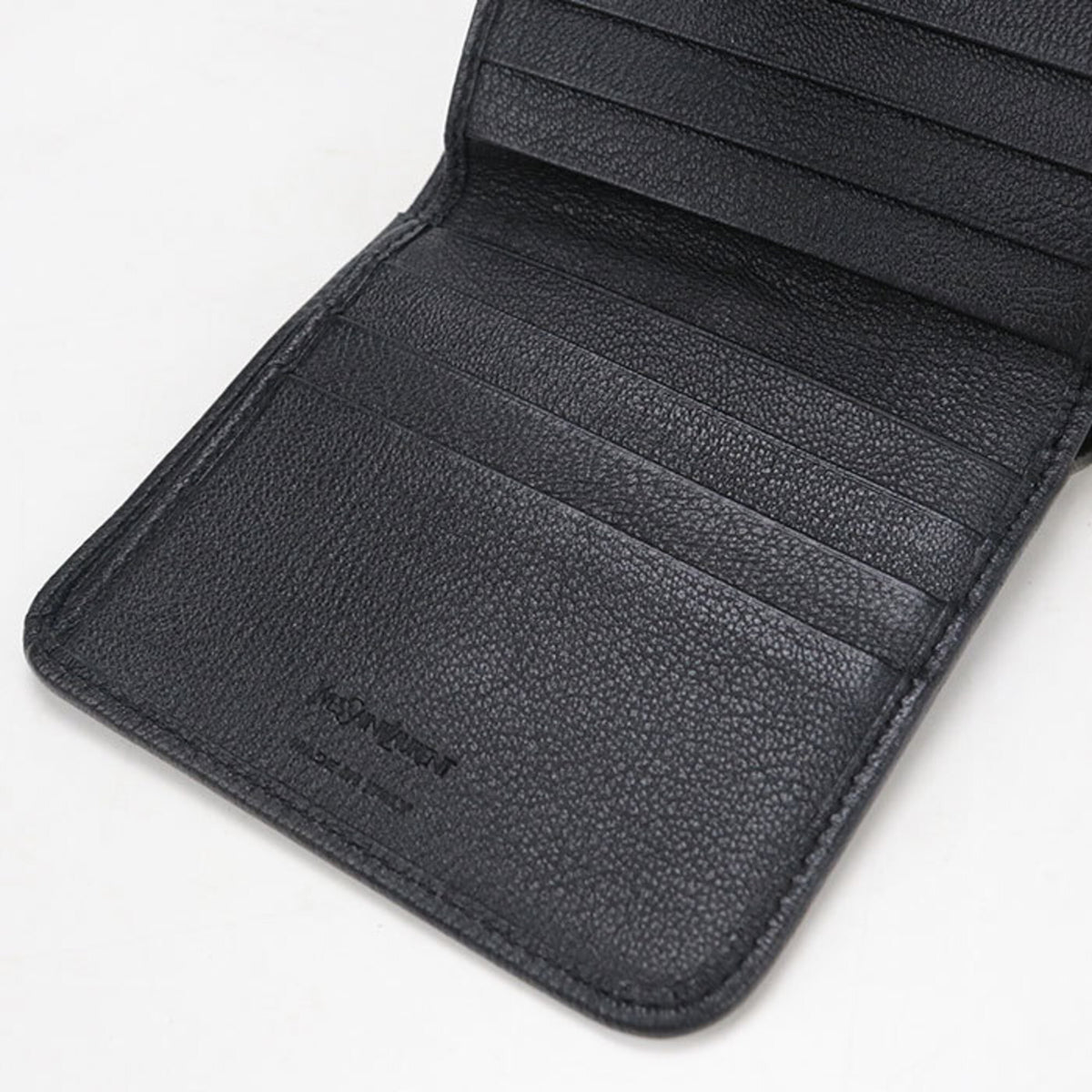 Saint Laurent Black Leather Wallet (Bi-Fold) (Pre-Owned)