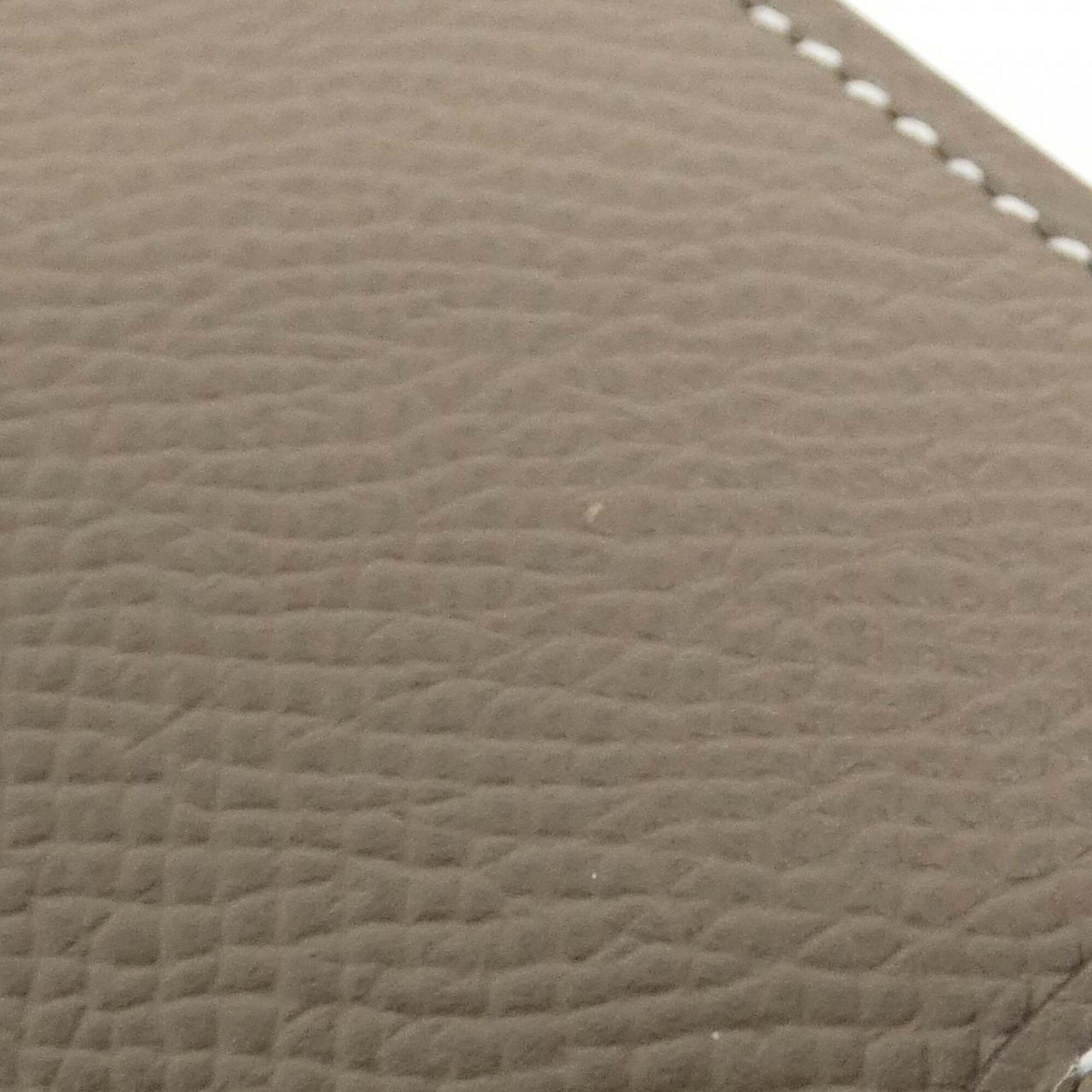 Hermes Etoupe Gray Epsom Leather Long Wallet (Bi-Fold) (Pre-Owned)