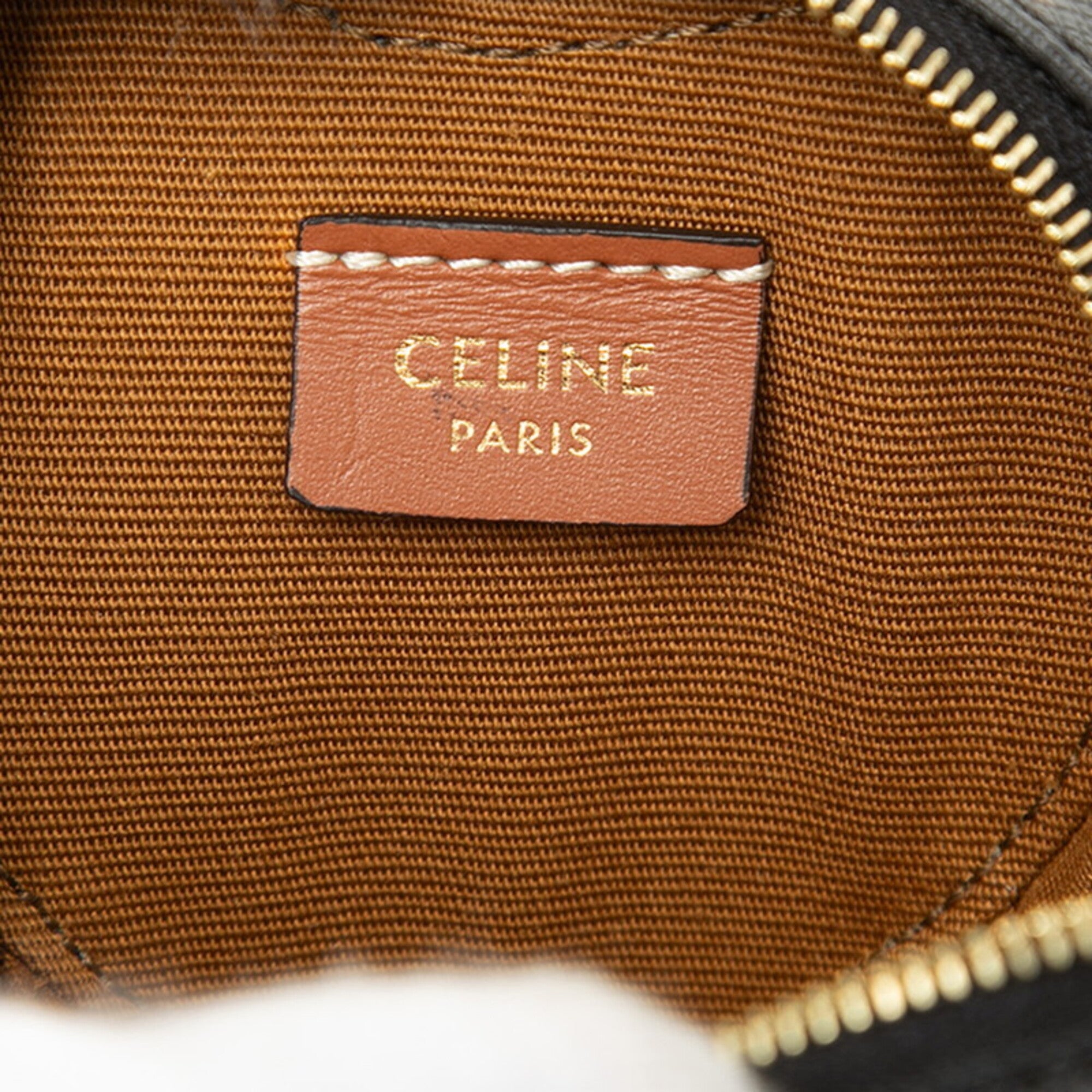 Celine Brown Pvc Handbag Pochette Pouch (Pre-Owned)
