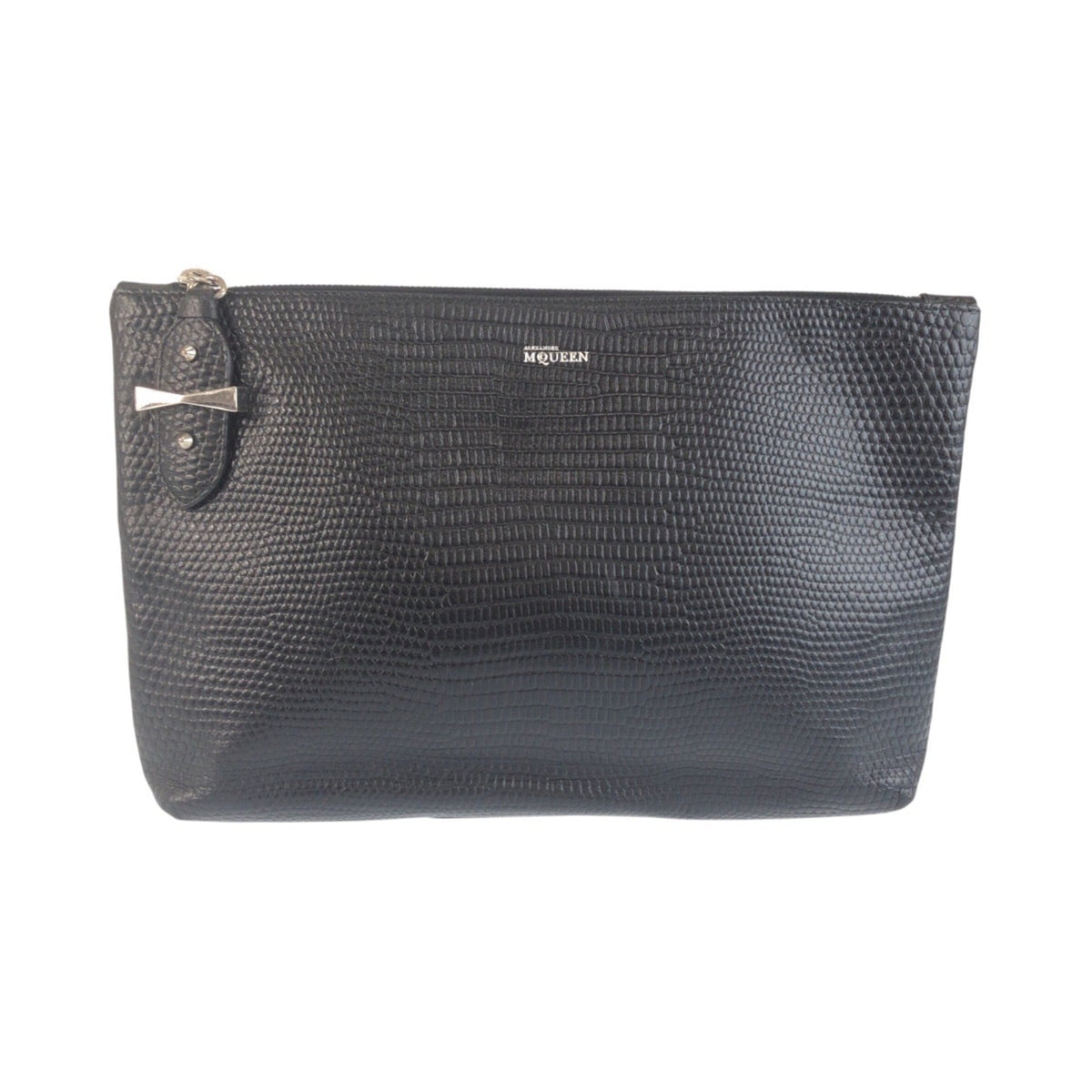 Alexander Mcqueen Black Leather Clutch Bag (Pre-Owned)