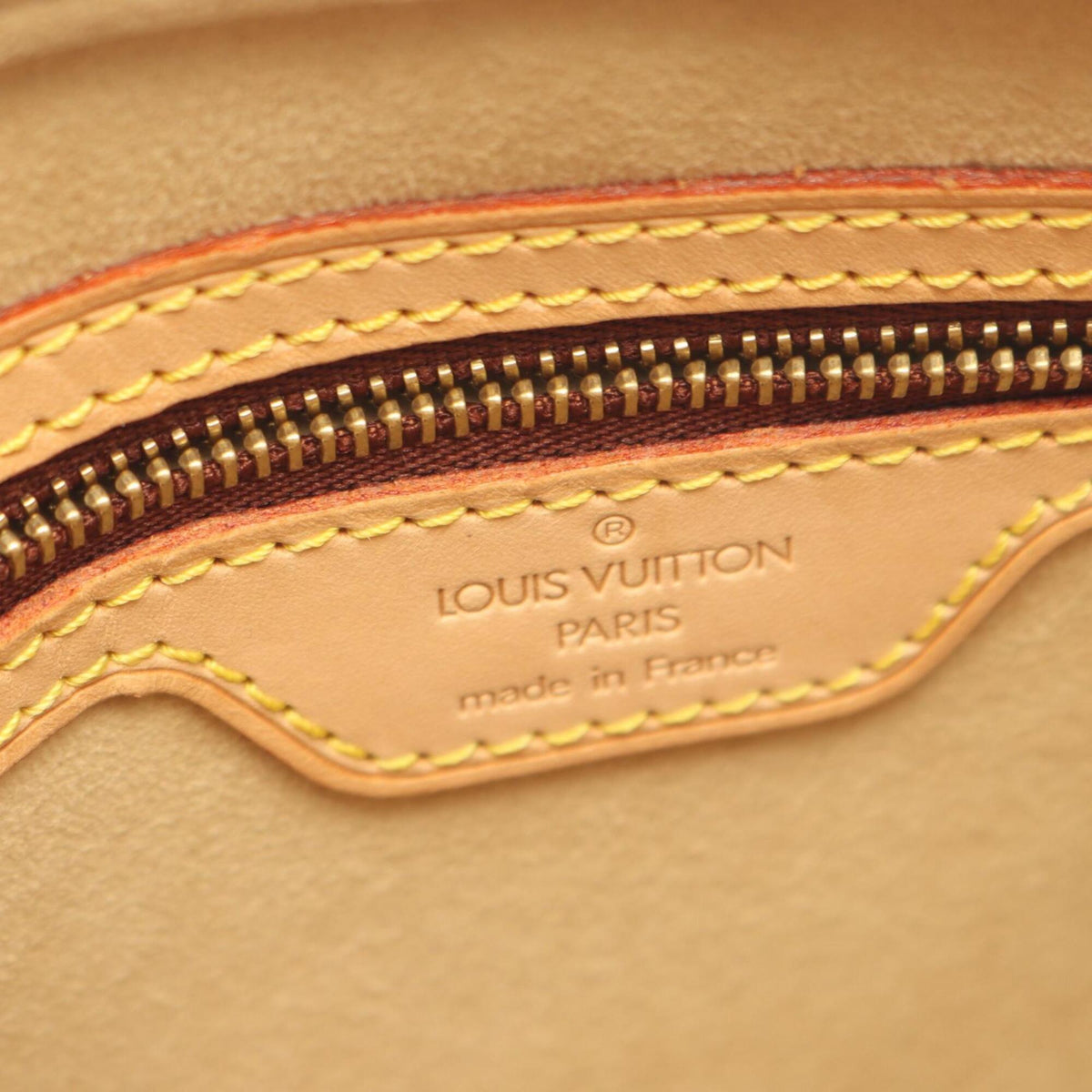 Louis Vuitton Brown Coated Canvas Leather Handbag Shoulder Bag (Pre-Owned)