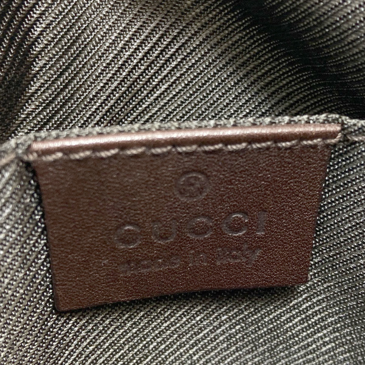 Gucci Dark Brown Canvas Shoulder Bag (Pre-Owned)