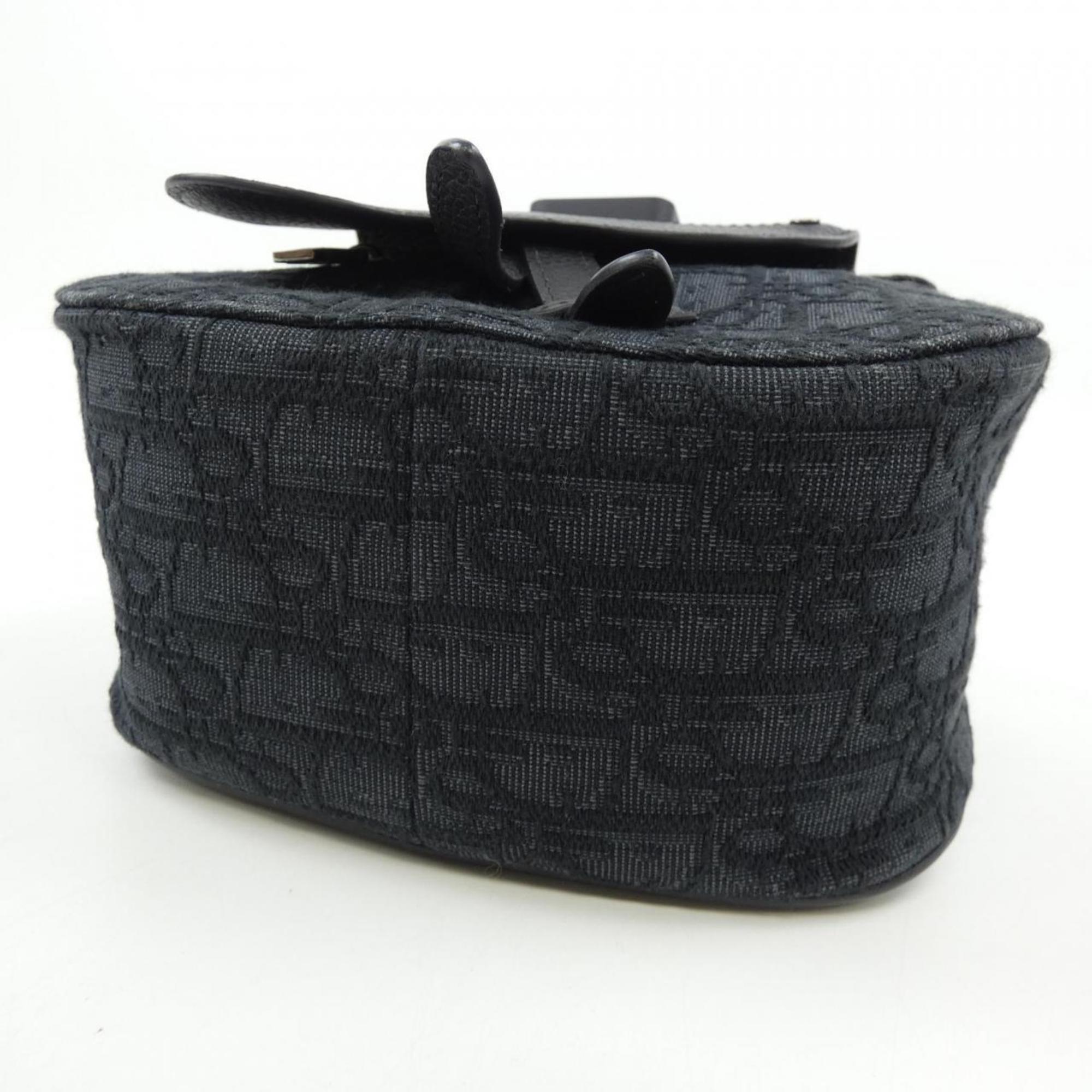Christian Dior Black Navy Jacquard Backpack (Pre-Owned)