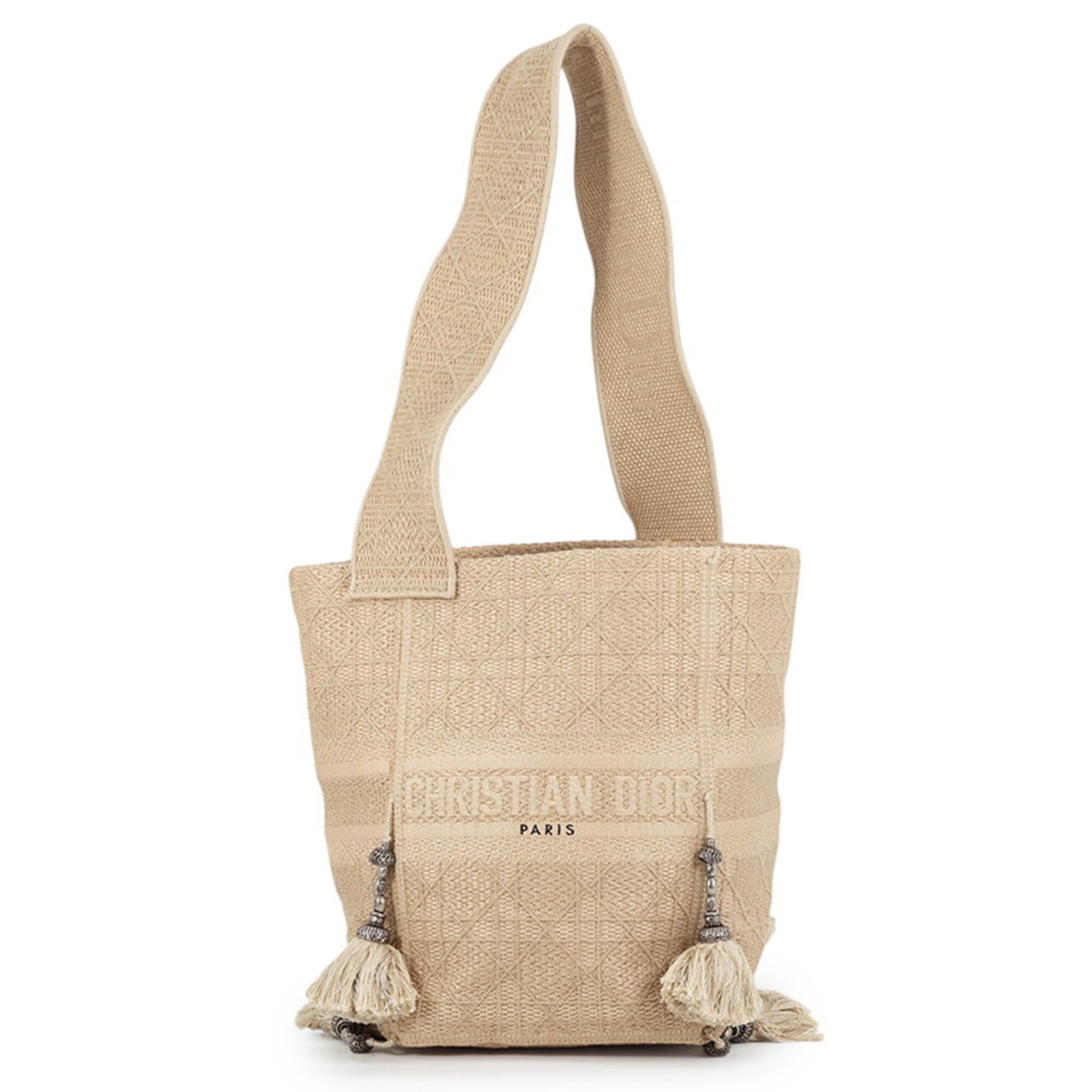 Christian Dior Beige Canvas Shoulder Bag (Pre-Owned)