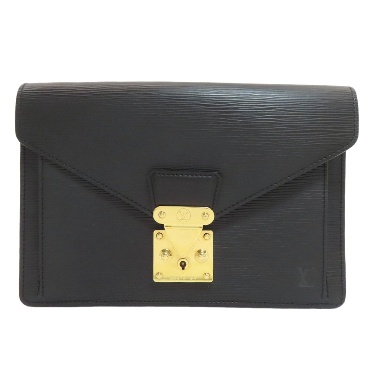 Louis Vuitton Noir Epi Leather Clutch Bag Pochette (Pre-Owned)