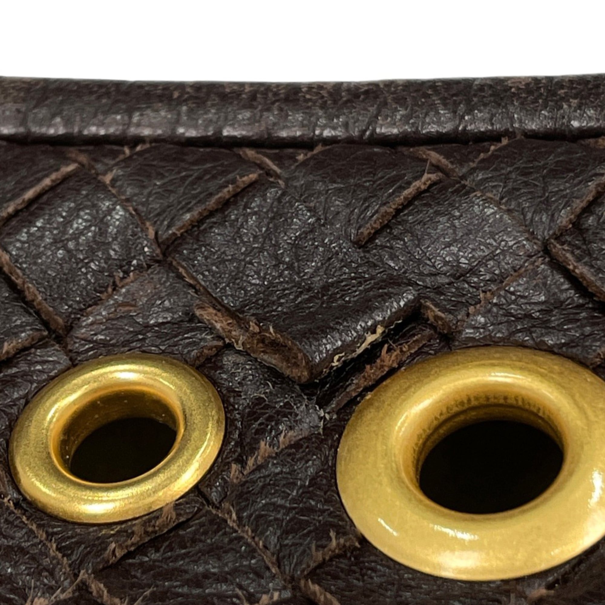Bottega Veneta Brown Leather Handbag Pouch Shoulder Bag (Pre-Owned)
