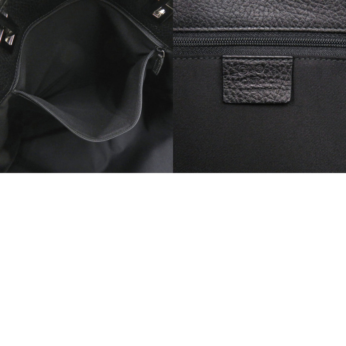 Gucci Black Nylon Leather Tote Bag (Pre-Owned)