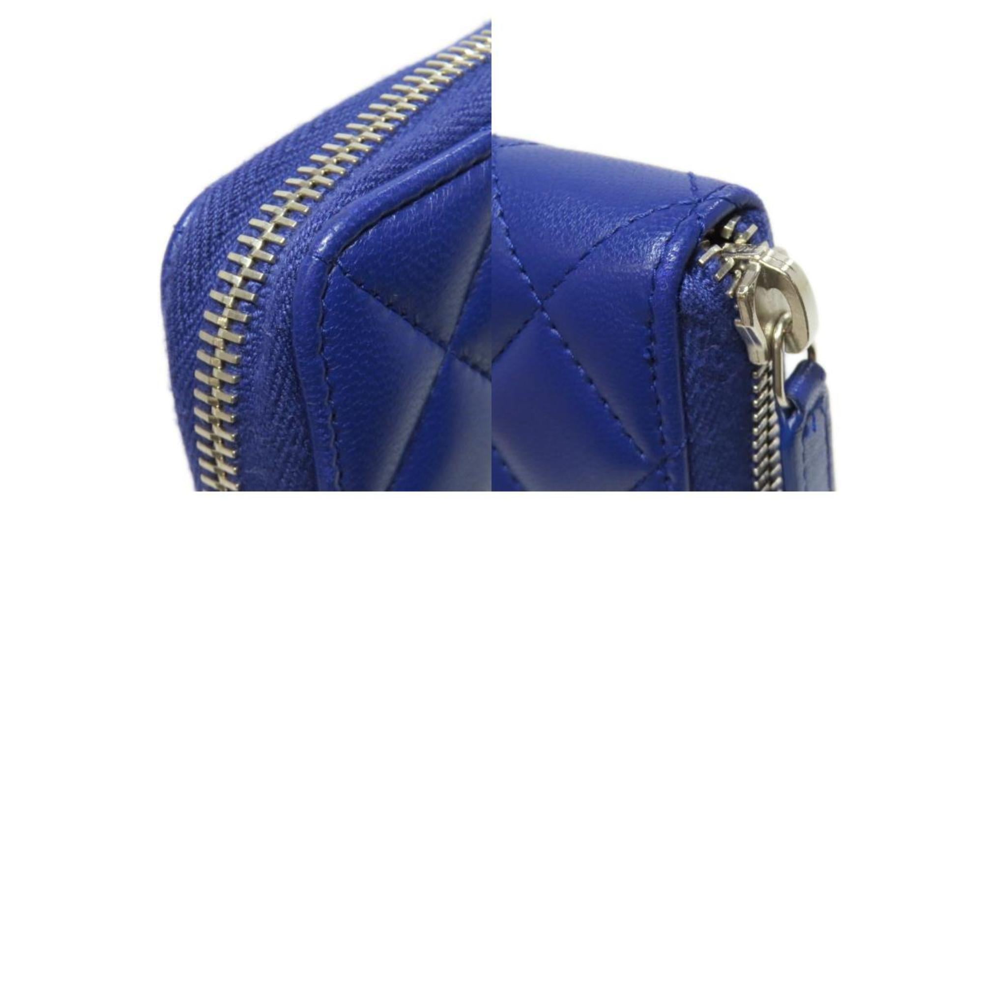 Chanel Purple Leather Long Wallet (Bi-Fold) (Pre-Owned)