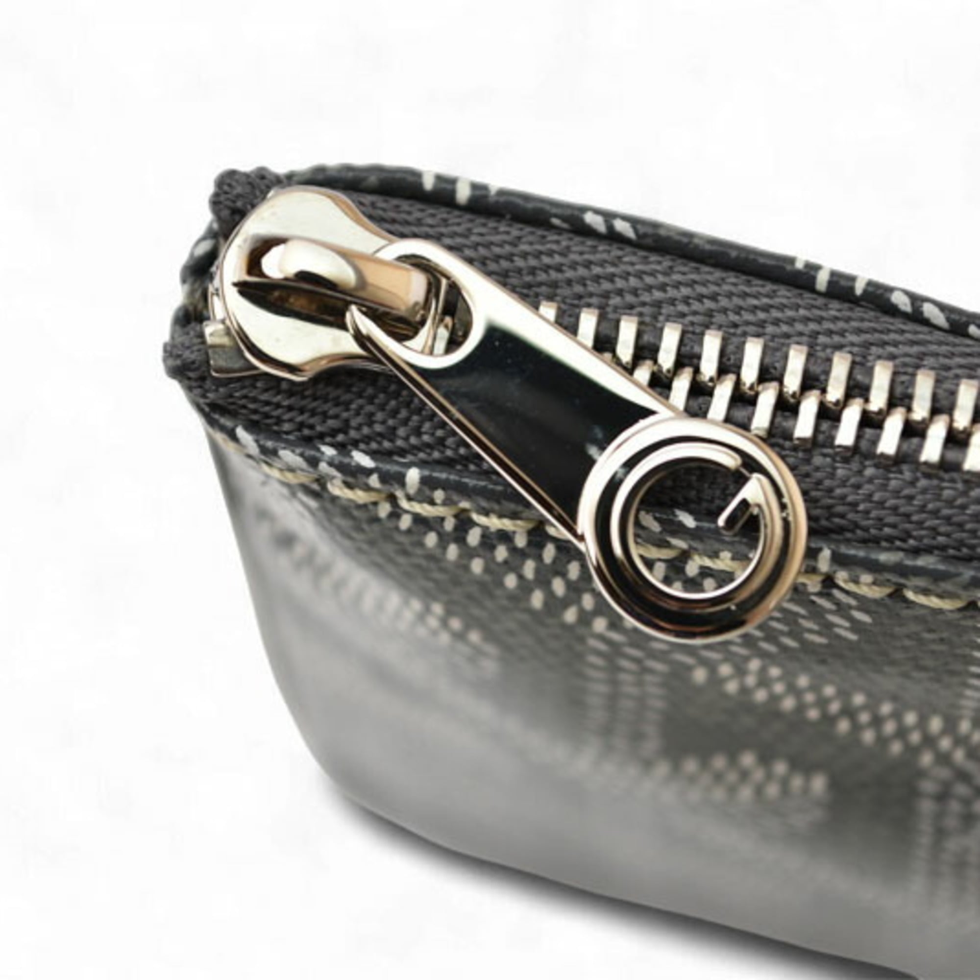 Goyard Gray Coated Canvas Leather Pouch (Pre-Owned)