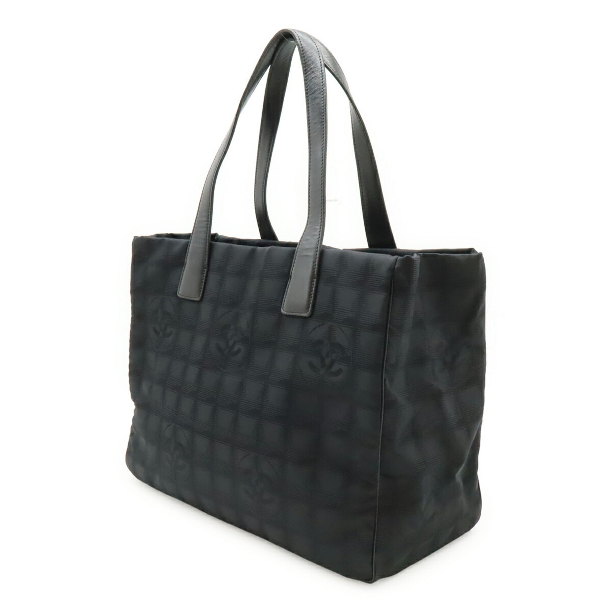 Chanel Black New Travel Line Shoulder Bag Tote Bag (Pre-Owned)