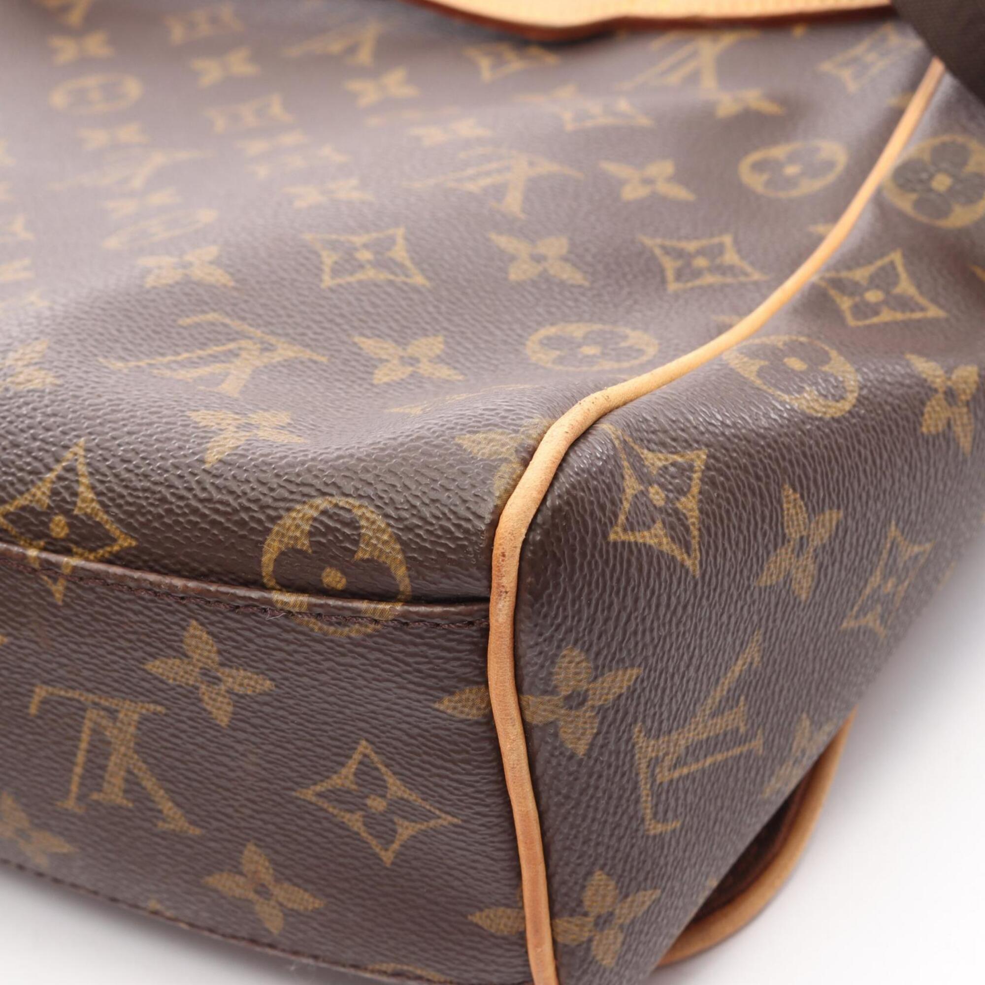 Louis Vuitton Brown Coated Canvas Leather Monogram Handbag Shoulder Bag (Pre-Owned)