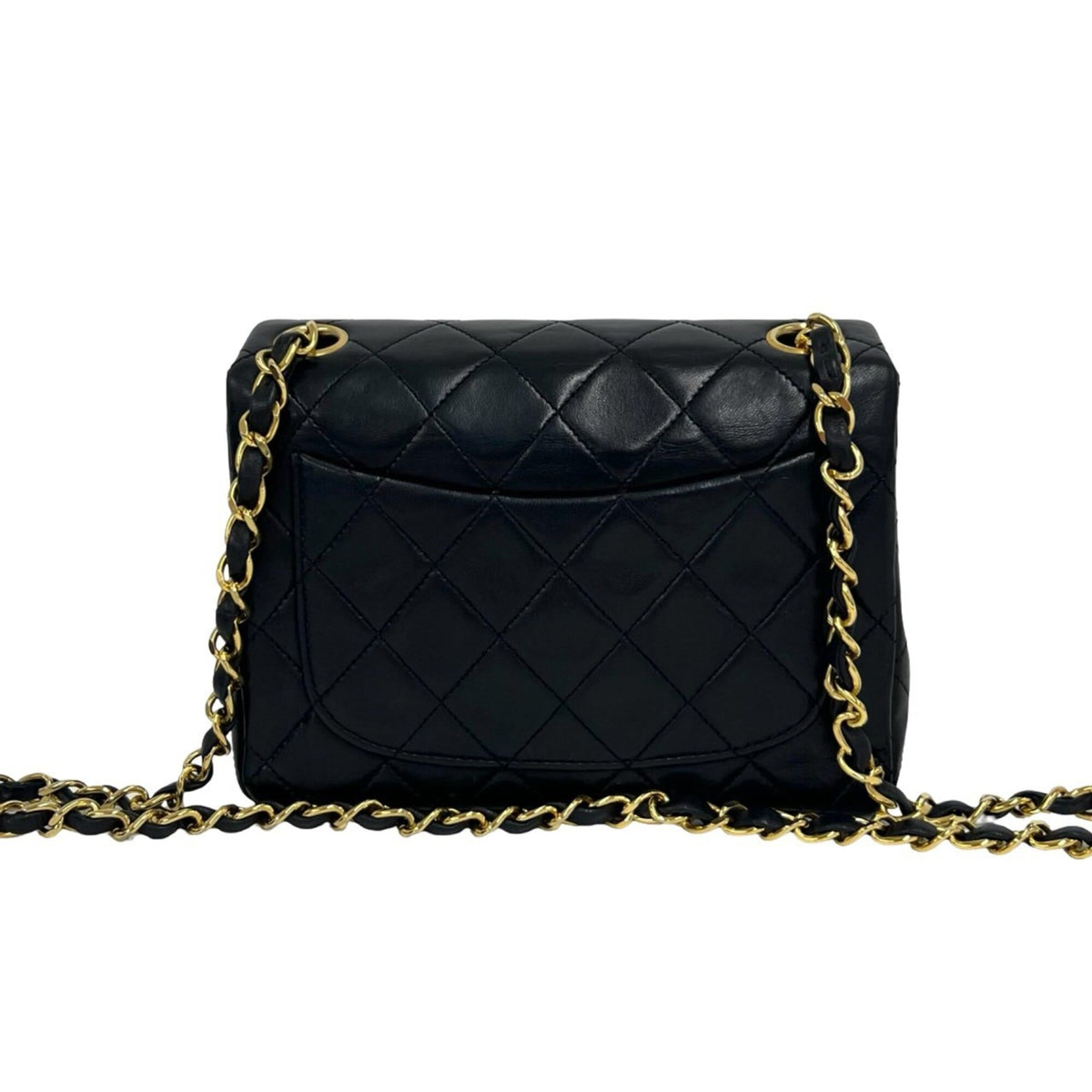 Chanel Black Leather Pochette Shoulder Bag (Pre-Owned)