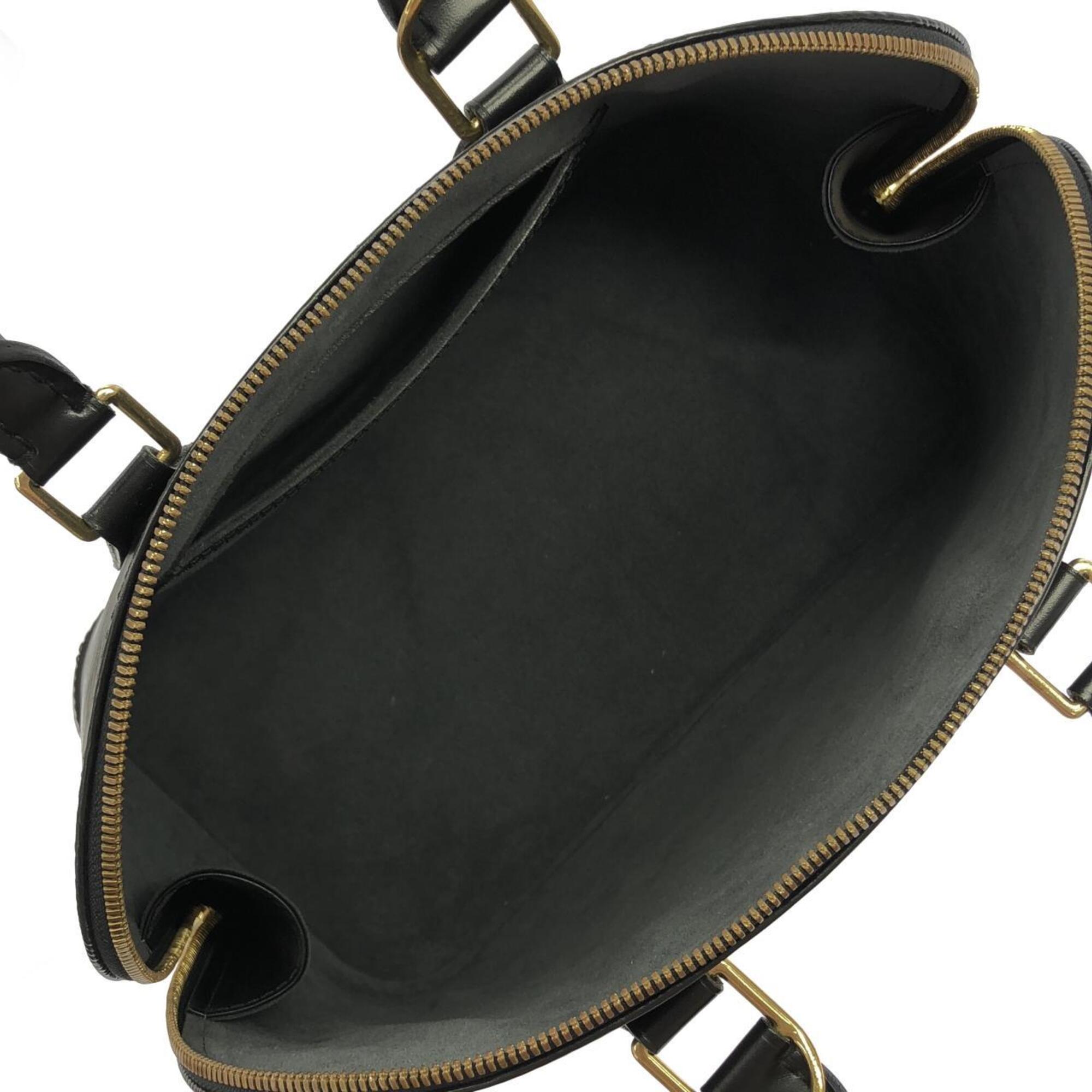 Louis Vuitton Black Leather Handbag (Pre-Owned)