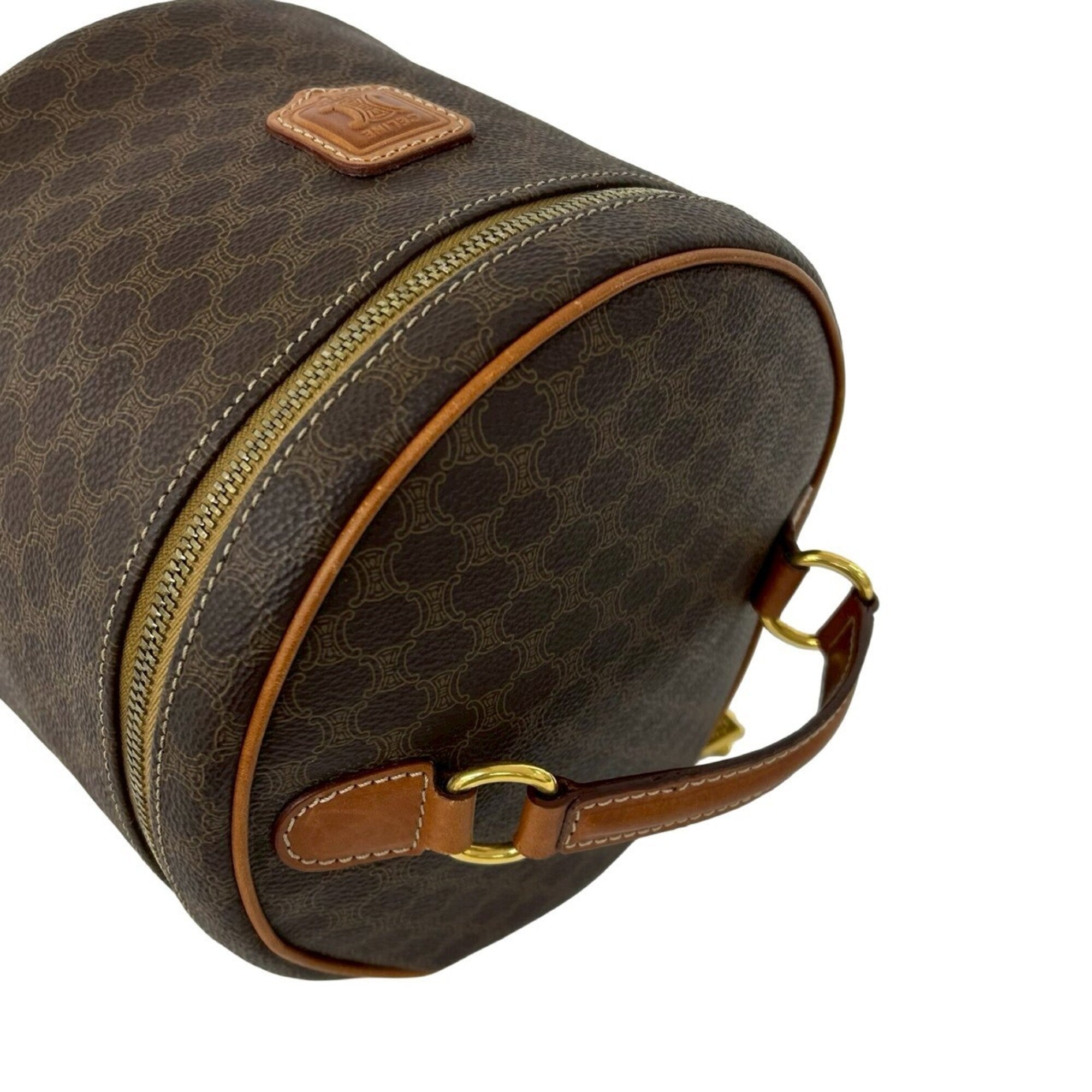 Celine Brown Pvc Leather Handbag Vanity Bag (Pre-Owned)