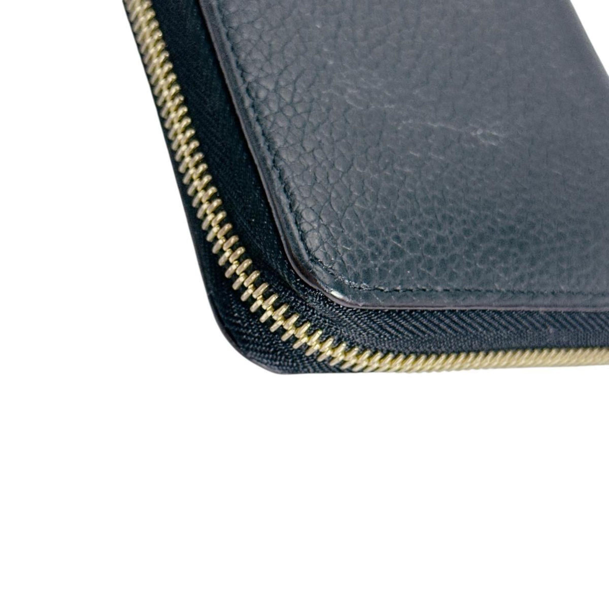 Louis Vuitton Black Noir Leather Long Wallet (Bi-Fold) (Pre-Owned)