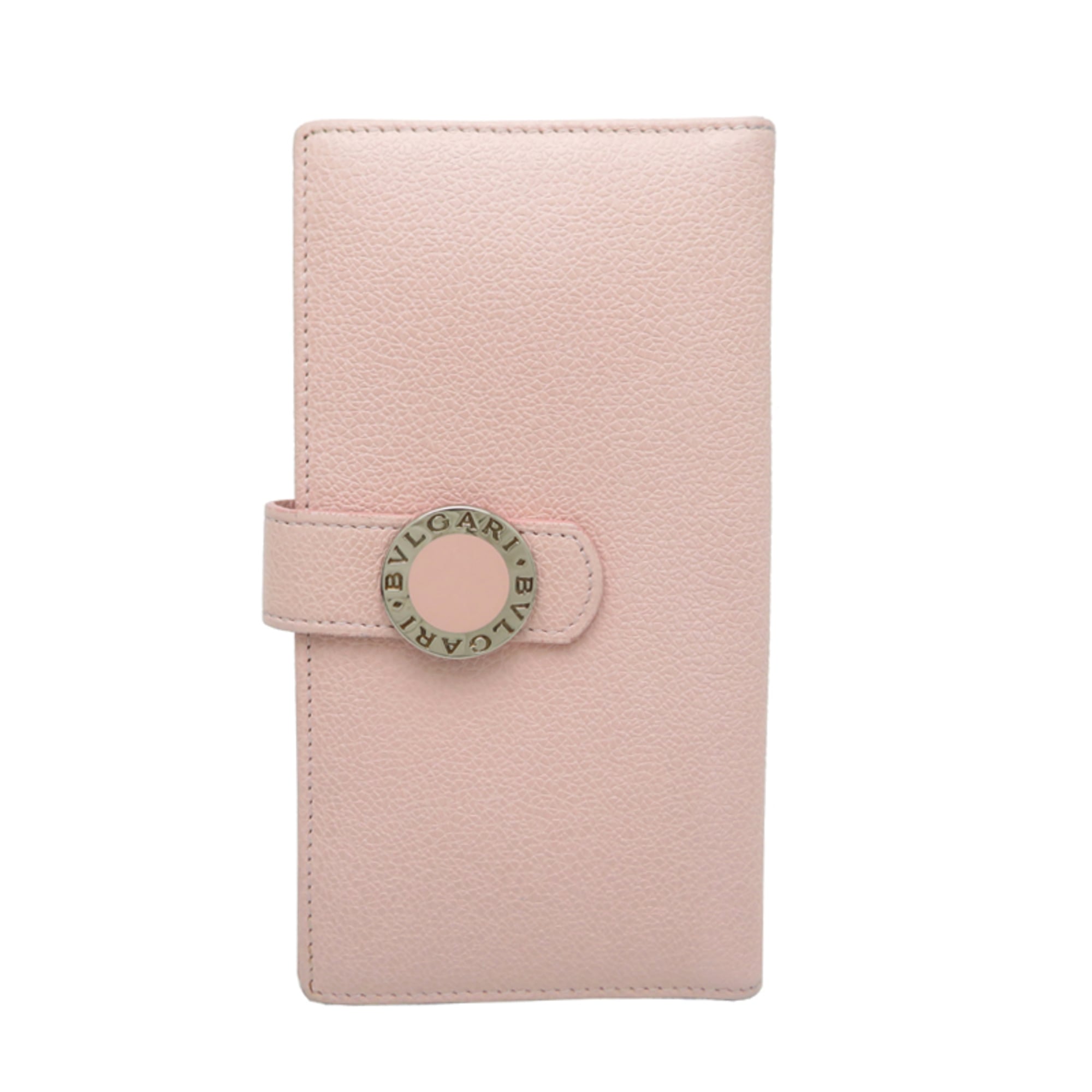 Bvlgari Pink Leather Long Wallet (Bi-Fold) (Pre-Owned)