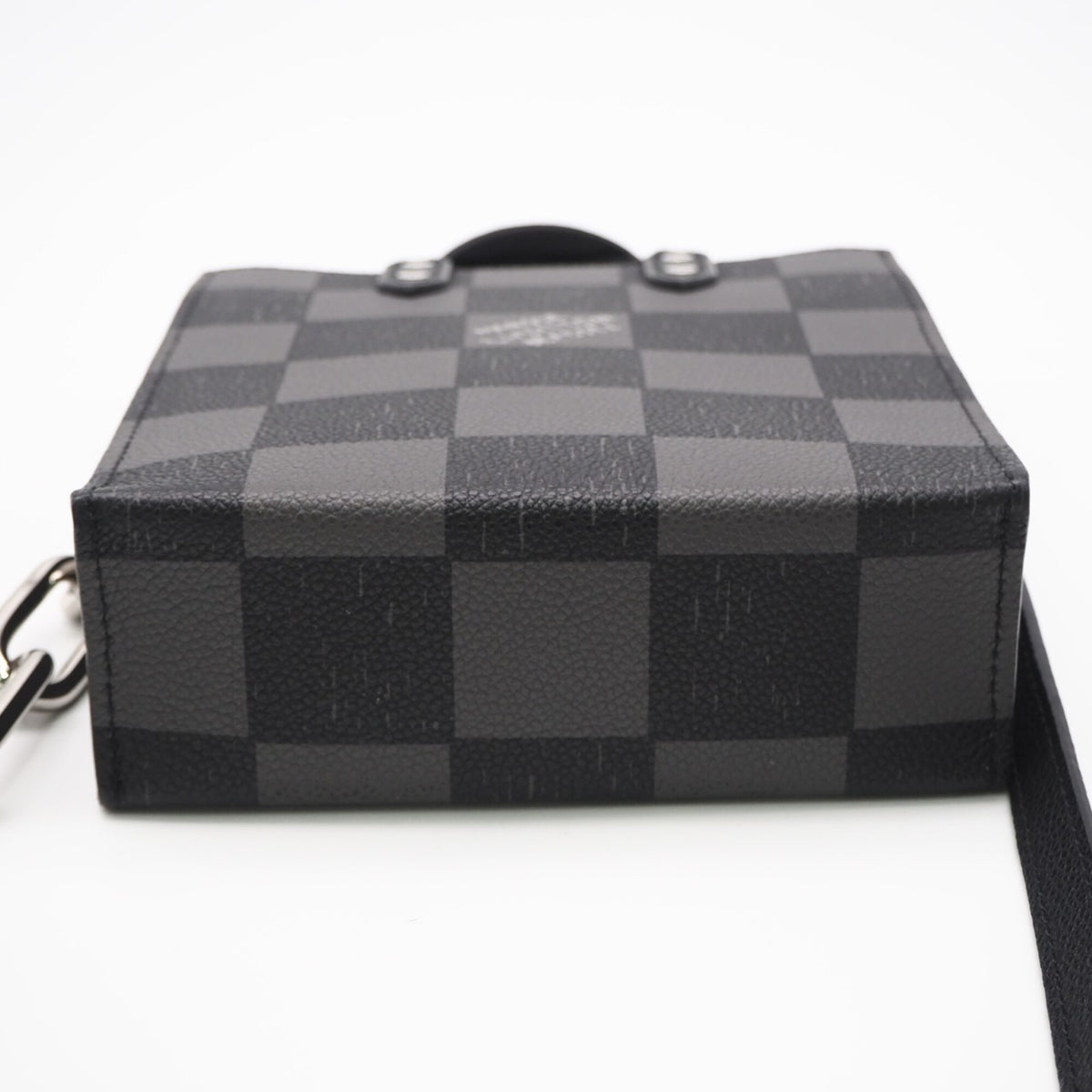Louis Vuitton Black Damier Canvas Gray Coated Canvas Handbag (Pre-Owned)