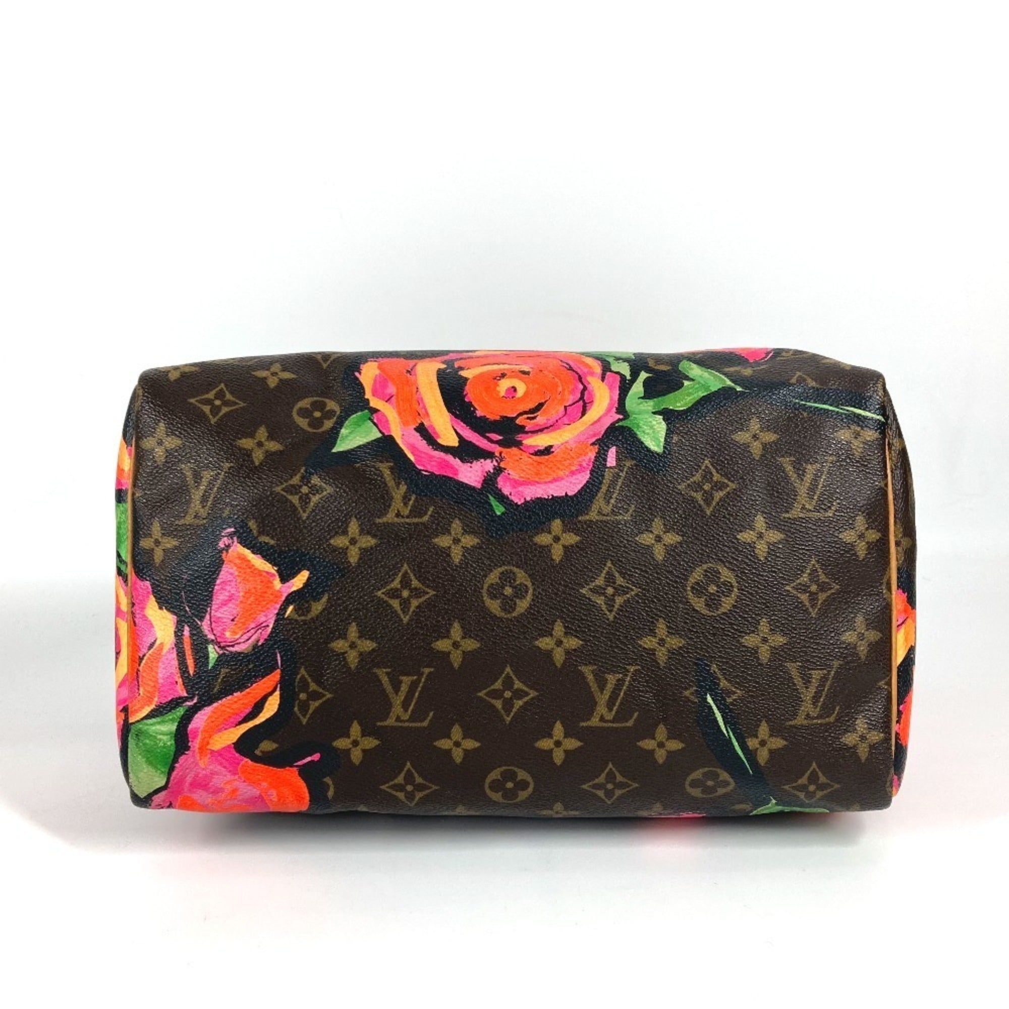 Louis Vuitton Brown Pink Canvas Boston Bag Handbag (Pre-Owned)