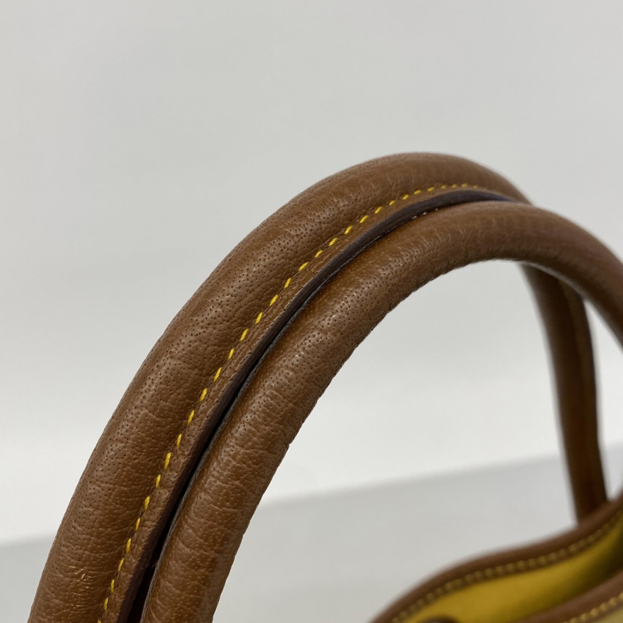 Hermes Brown Khaki Toile Officier Tote Bag (Pre-Owned)