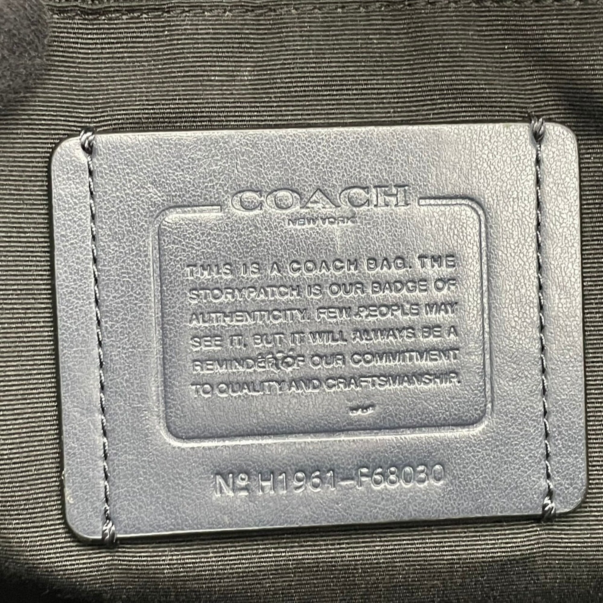Coach Navy Leather Briefcase Handbag (Pre-Owned)