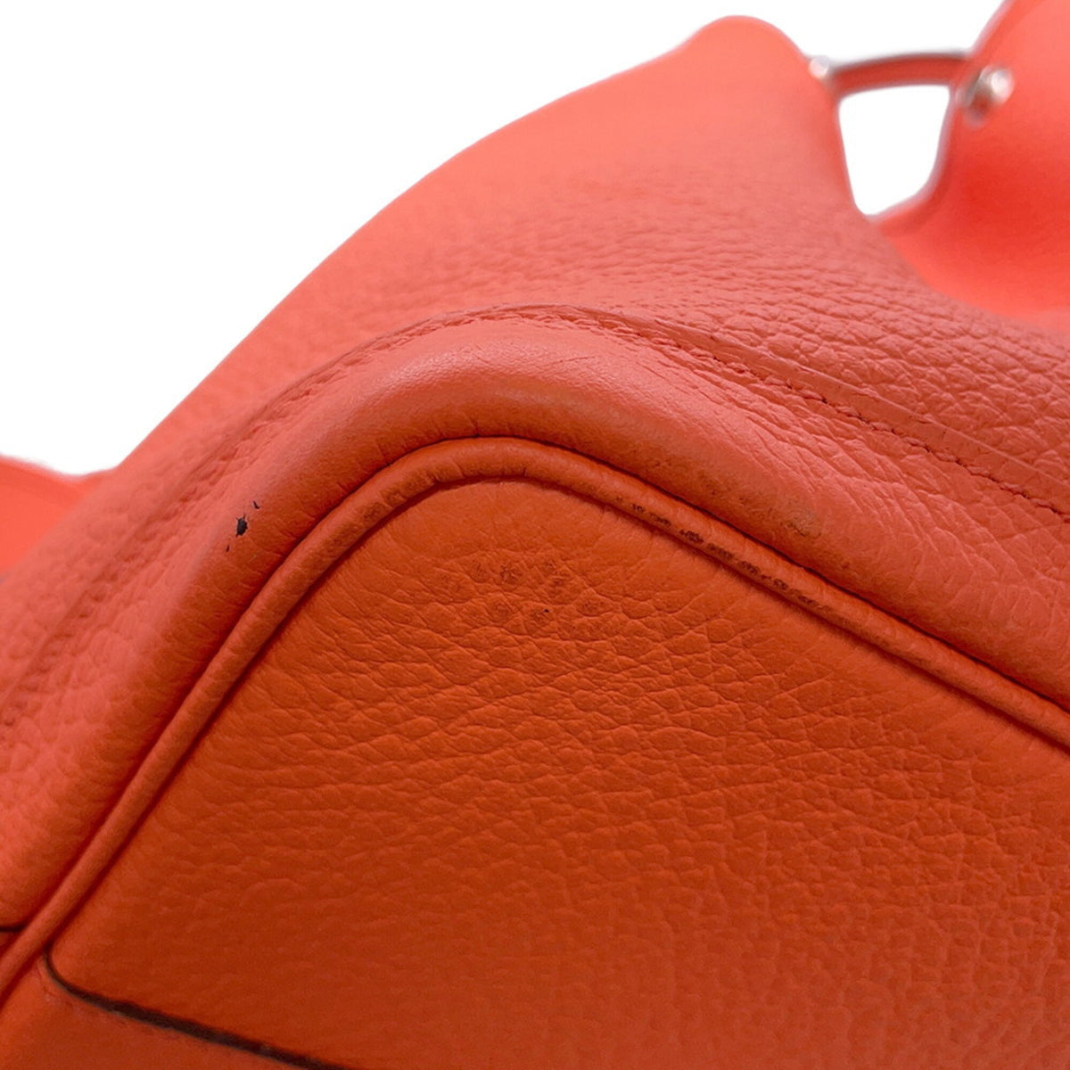 Hermes Garden Orange Poppy Country Leather Handbag Tote Bag (Pre-Owned)