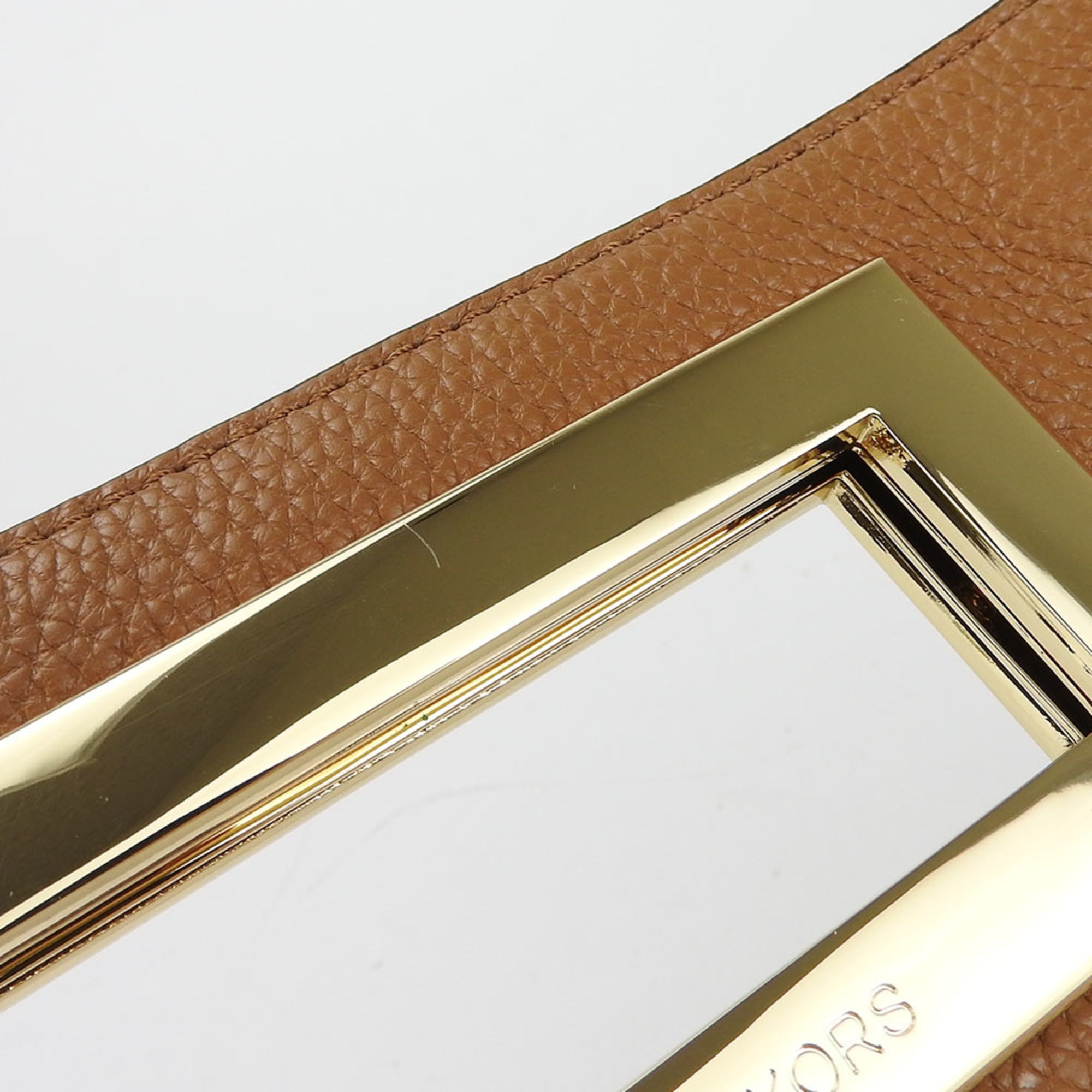 Michael Kors Camel Leather Clutch Bag Handbag (Pre-Owned)