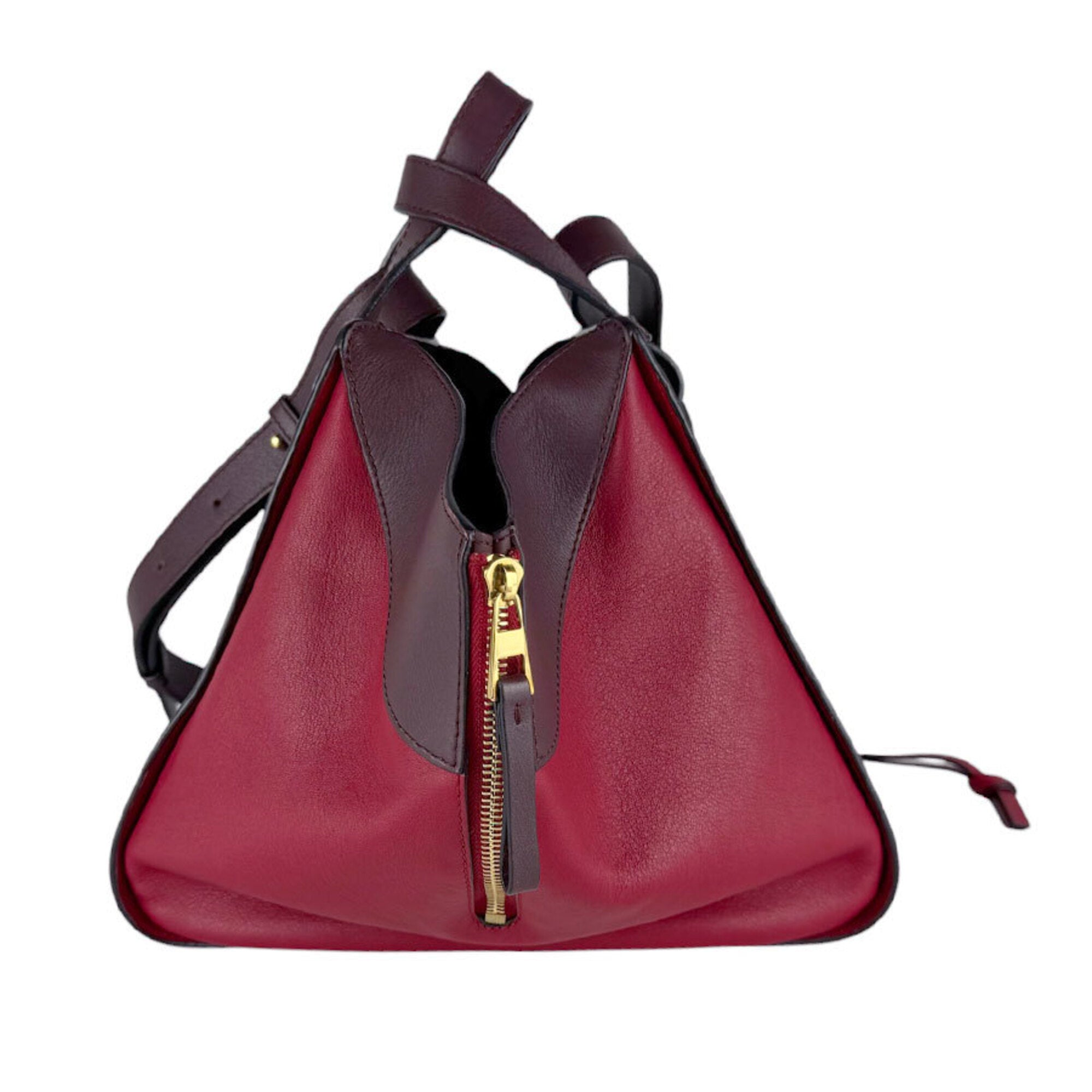 Loewe Bordeaux Red Color Leather Shoulder Bag (Pre-Owned)