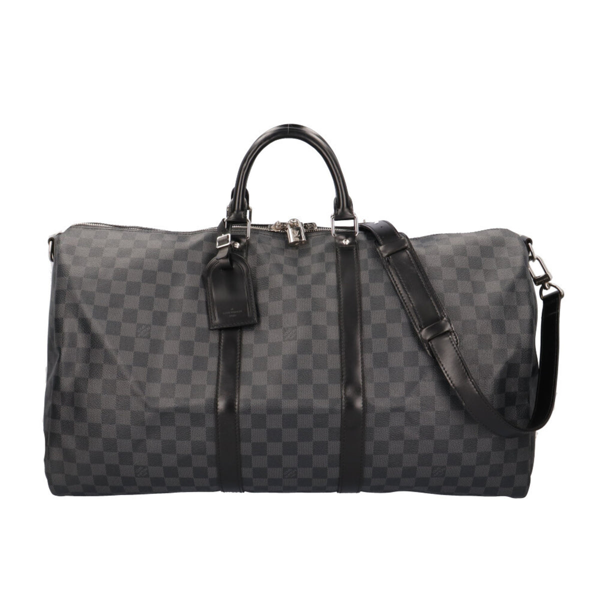 Louis Vuitton Black Gray Damier Graphite Canvas Boston Bag (Pre-Owned)