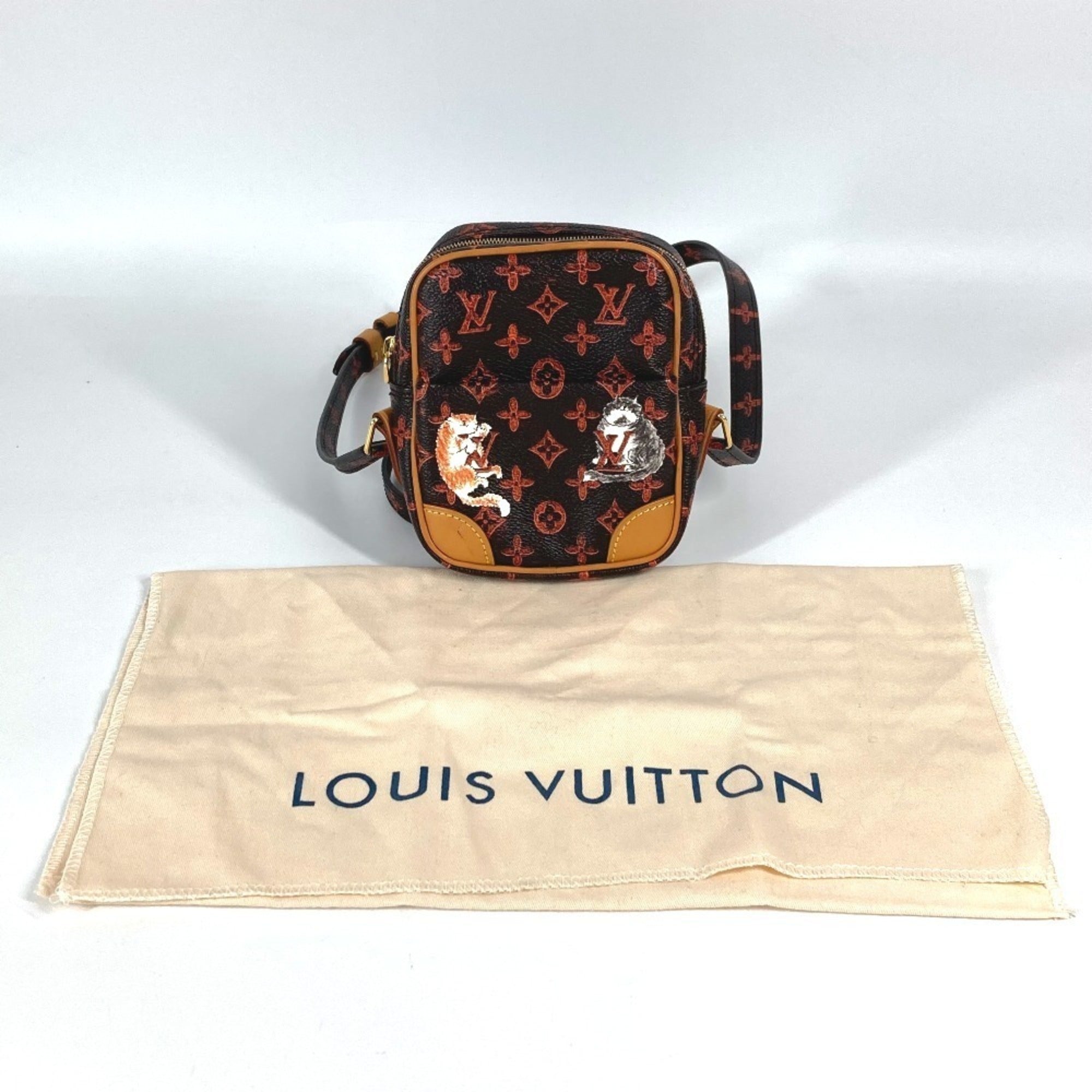 Louis Vuitton Brown Monogram Orange Monogram Pochette Shoulder Bag (Pre-Owned)