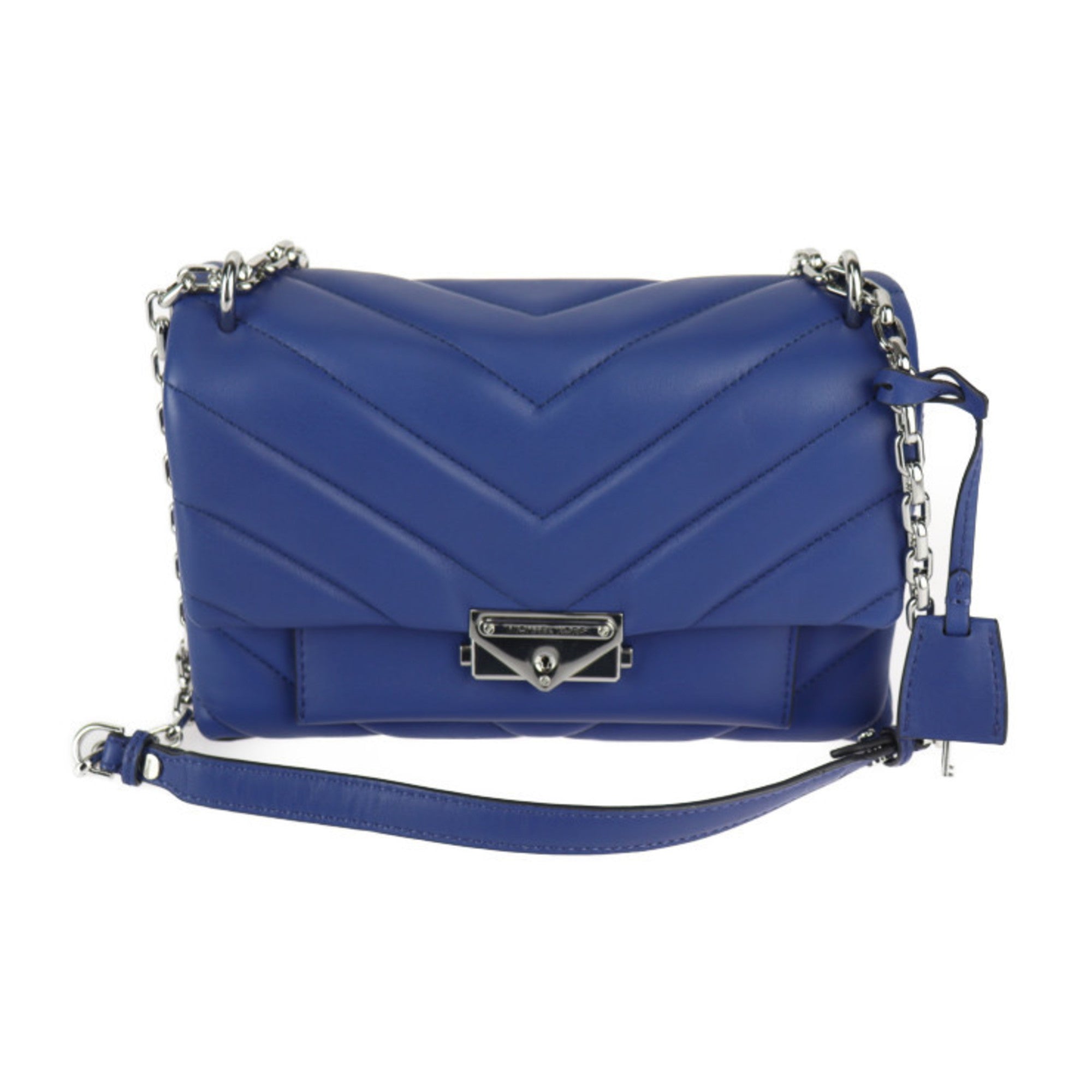 Michael Kors Blue Leather Handbag Shoulder Bag Tote Bag (Pre-Owned)