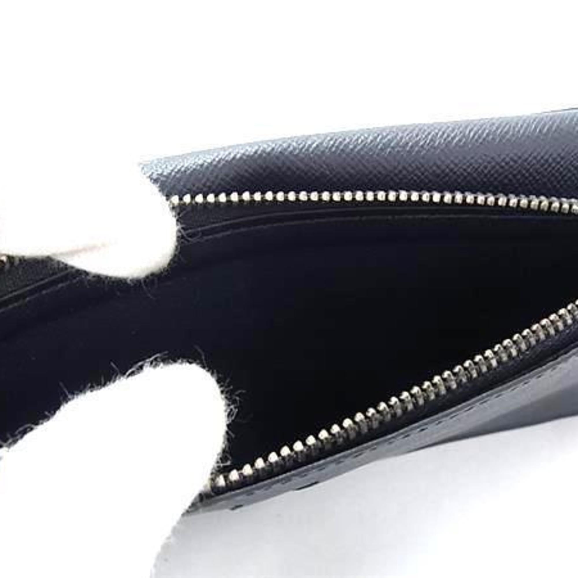 Louis Vuitton Ardoise Black Taiga Leather Long Wallet (Bi-Fold) (Pre-Owned)