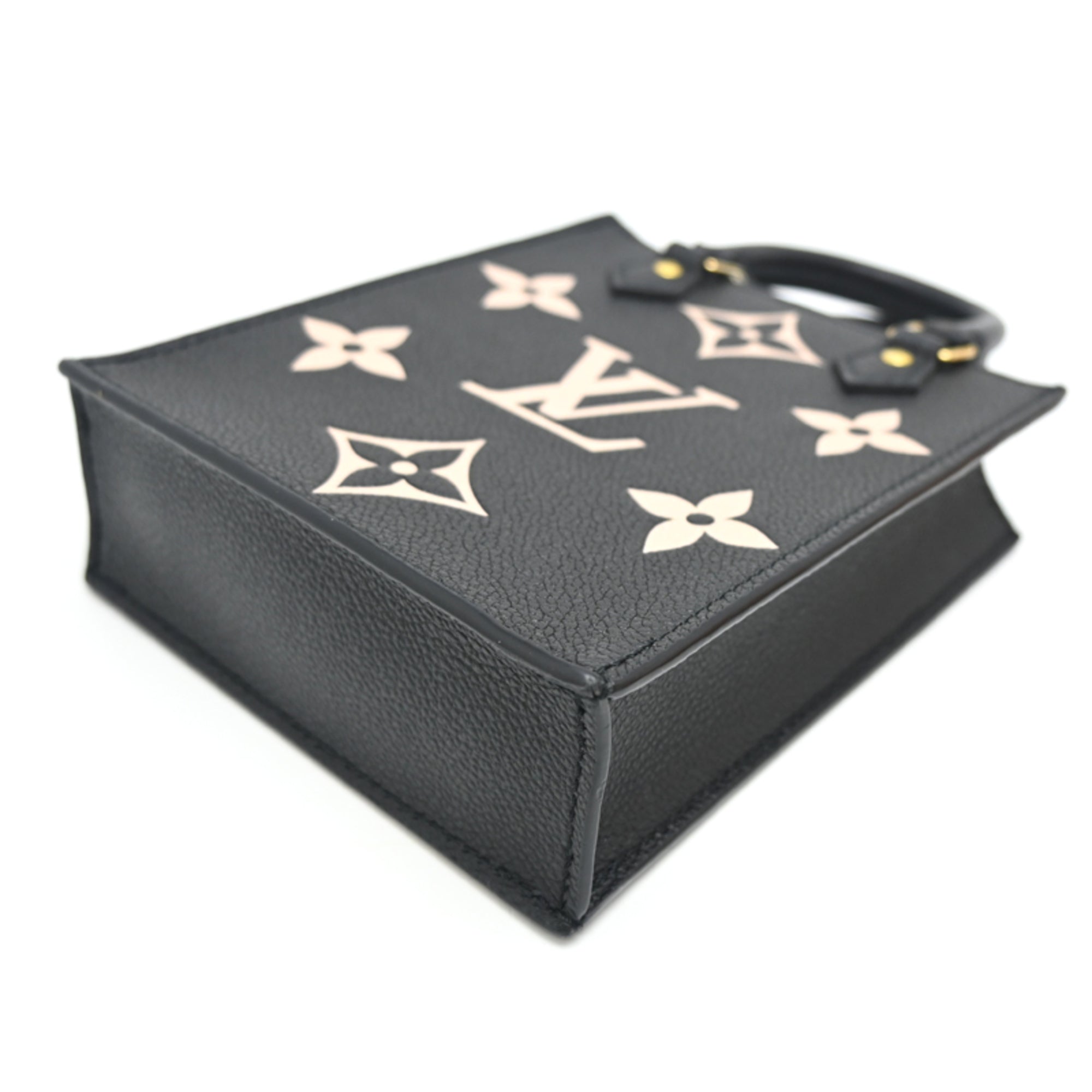 Louis Vuitton Black Noir White Leather Handbag (Pre-Owned)