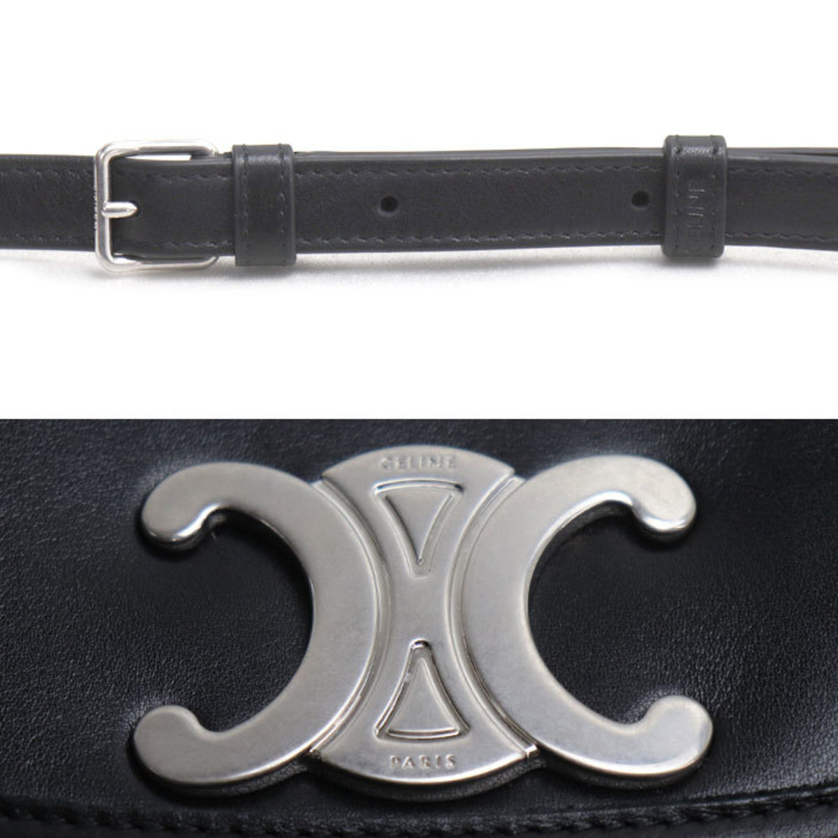 Celine Black Leather Shoulder Bag (Pre-Owned)