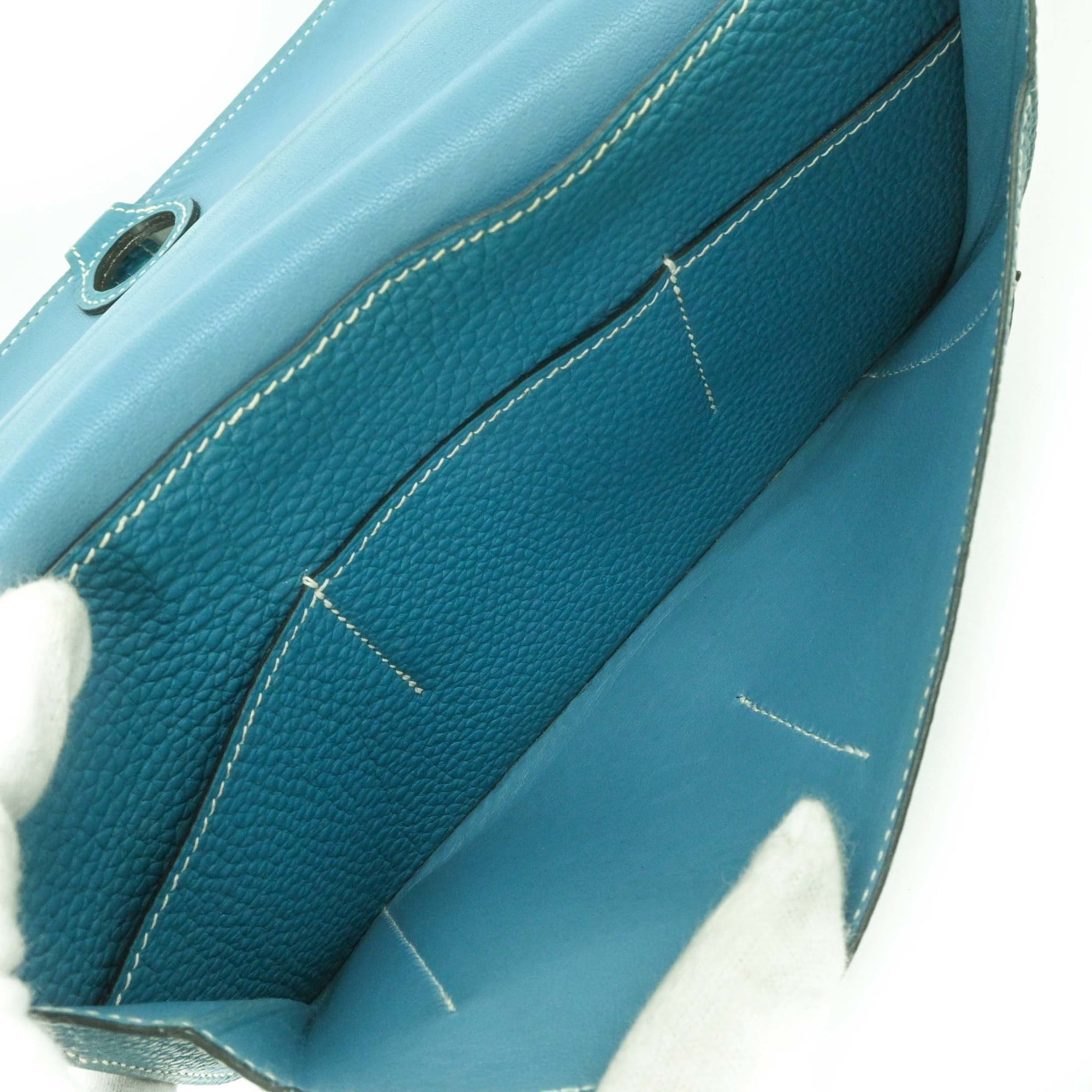 Hermes Dogon Duo Blue Jean Togo Leather Wallet (Bi-Fold) (Pre-Owned)
