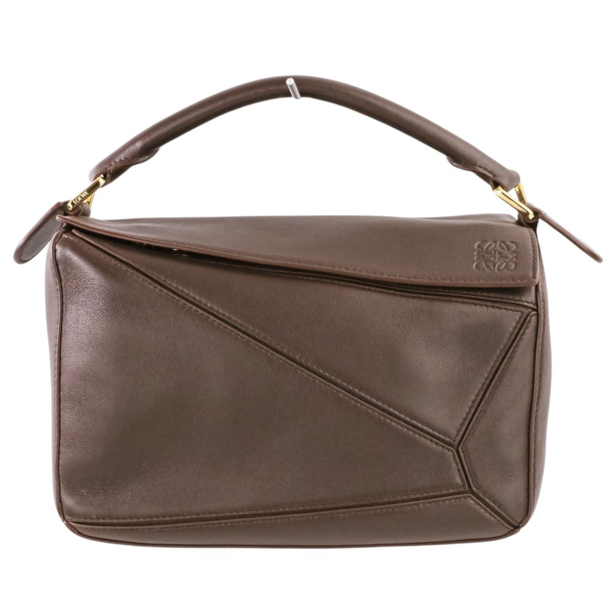 Loewe Dark Brown Nappa Leather Handbag Shoulder Bag (Pre-Owned)