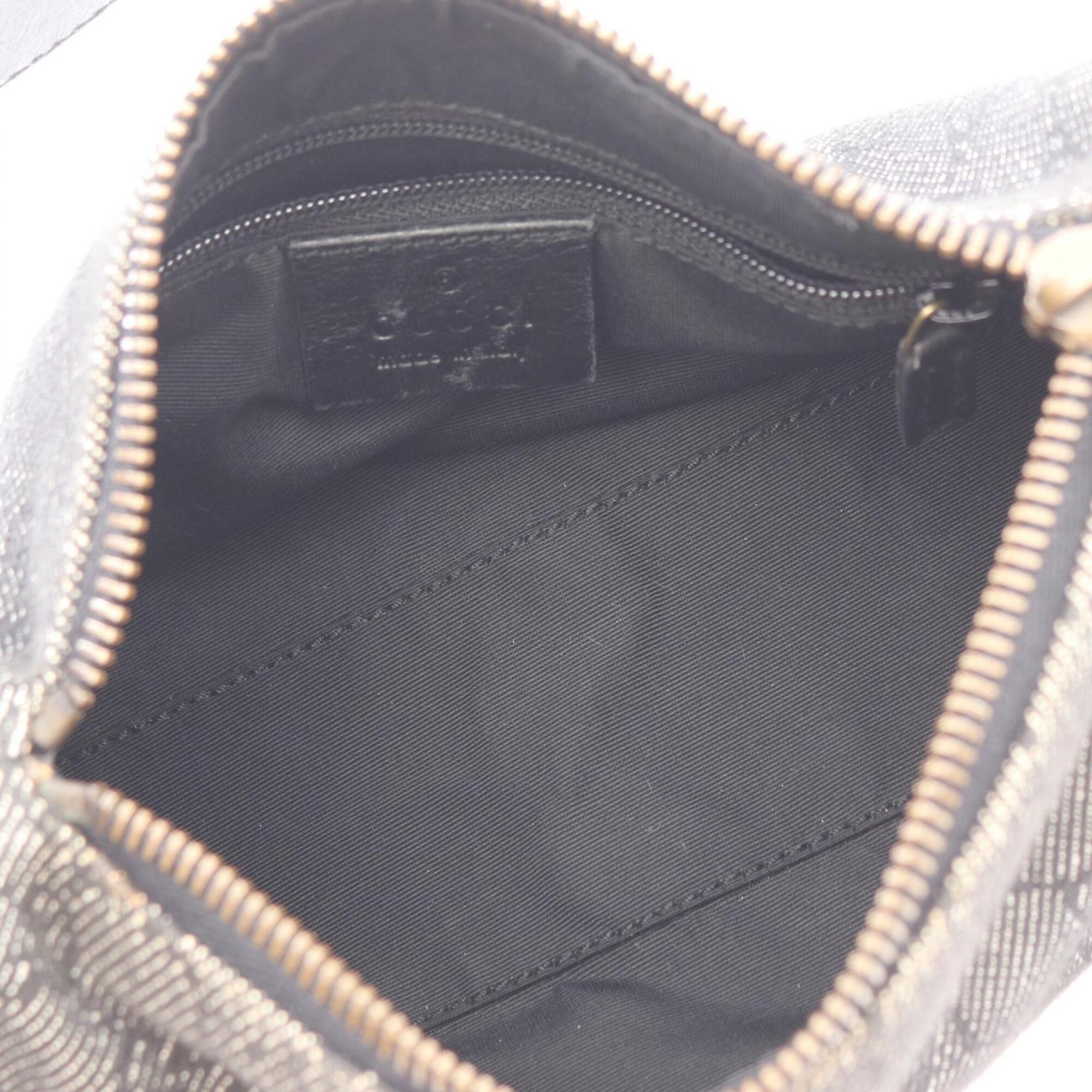 Gucci Black Denim Handbag Shoulder Bag (Pre-Owned)