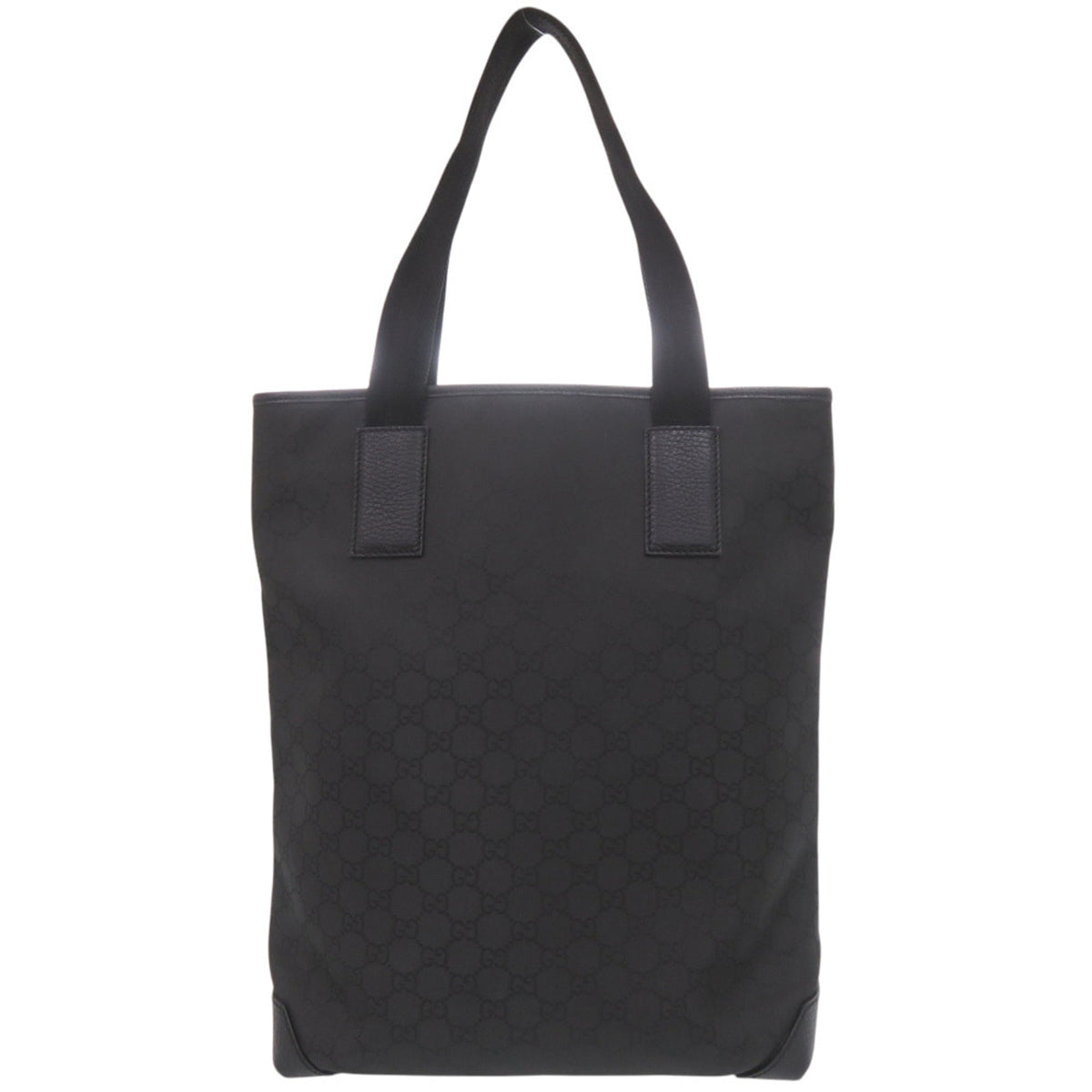 Gucci Black Nylon Leather Tote Bag (Pre-Owned)
