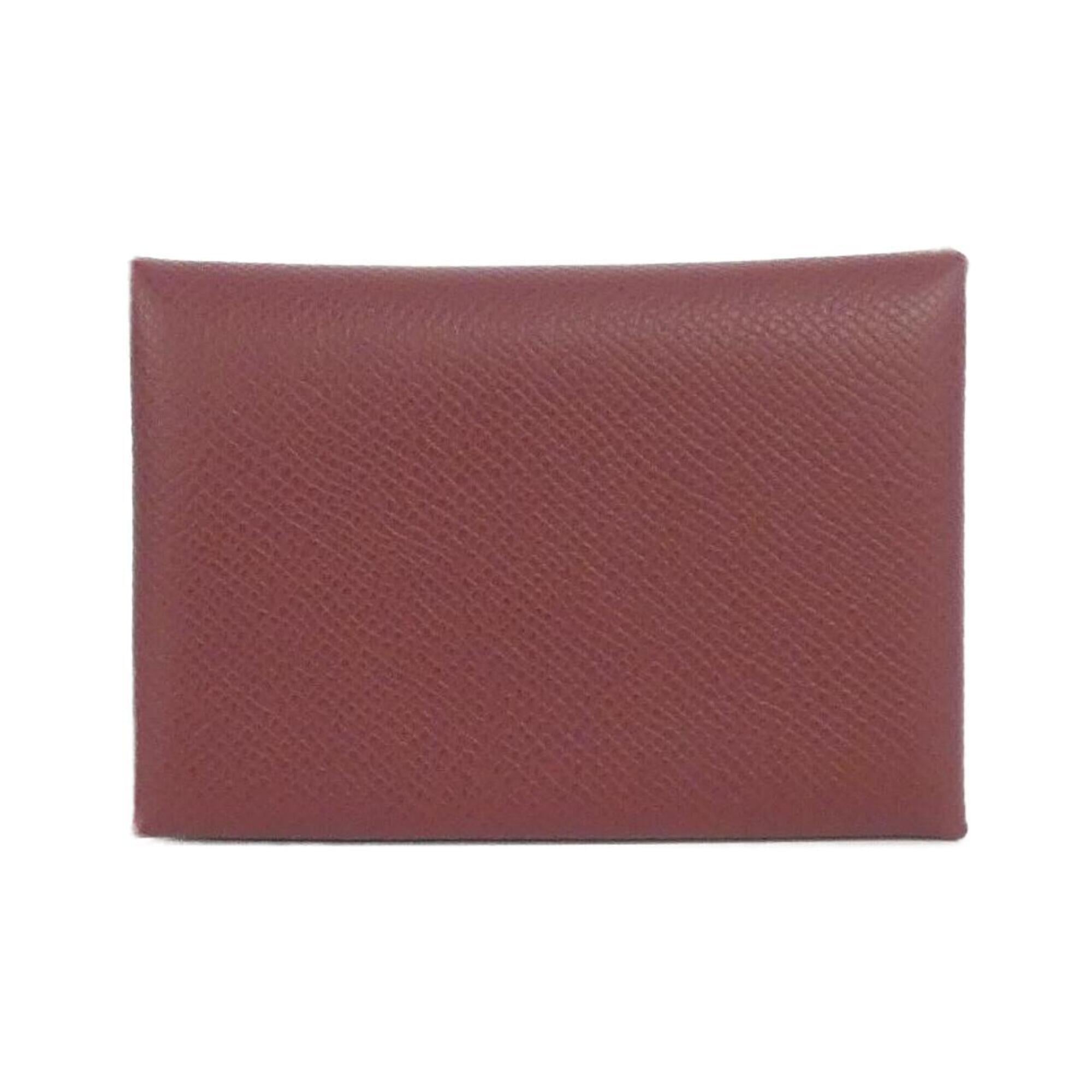 Hermes Rouge H Epsom Leather Coin Purse/Coin Case (Pre-Owned)