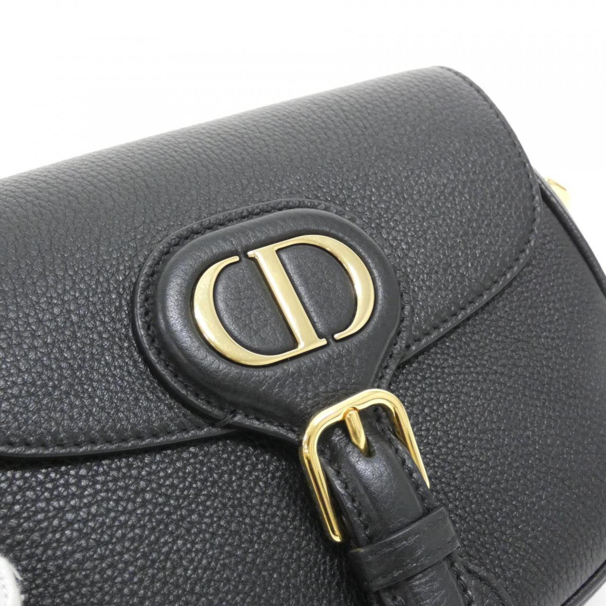 Christian Dior Black Leather Shoulder Bag (Pre-Owned)