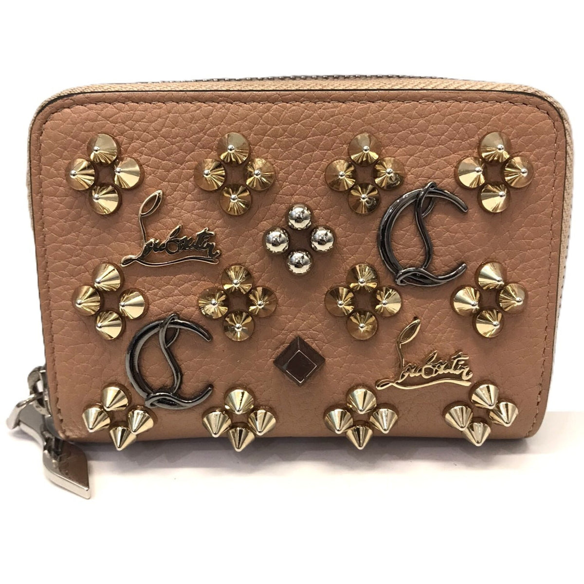 Christian Louboutin Pink Leather Coin Purse/Coin Case (Pre-Owned)