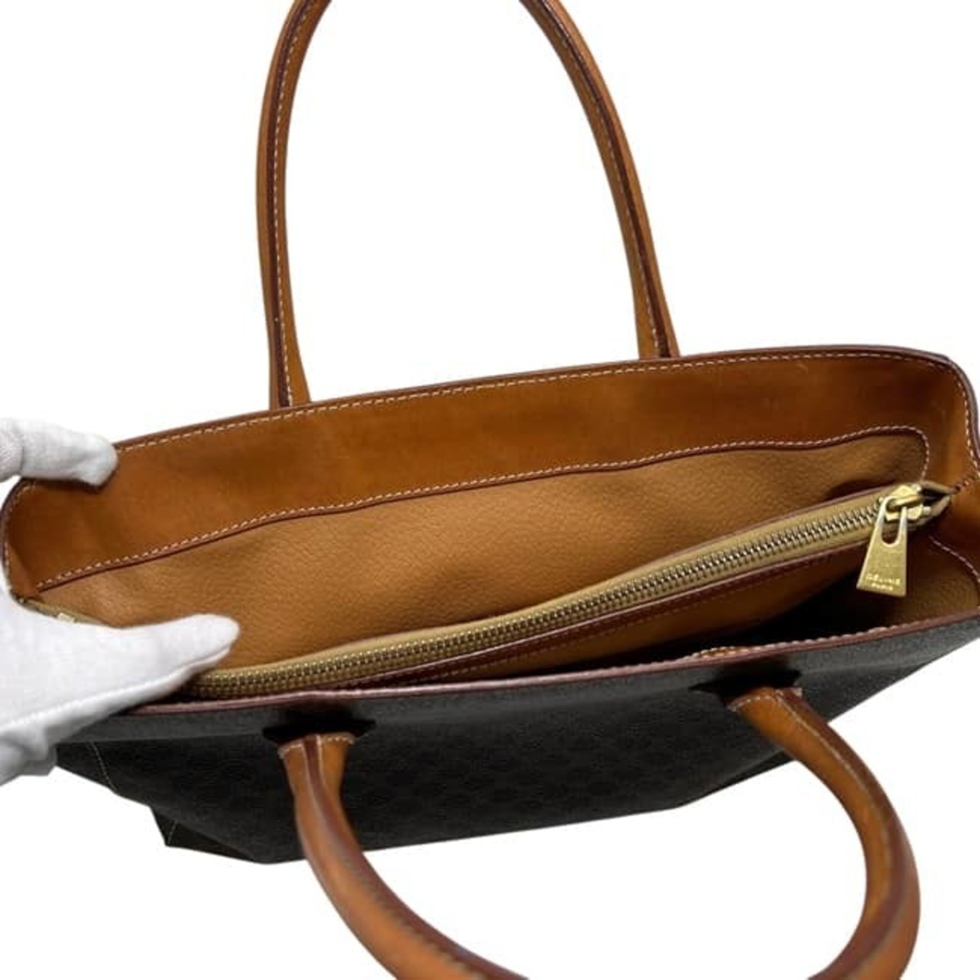 Celine Brown Pvc Leather Handbag Tote Bag (Pre-Owned)