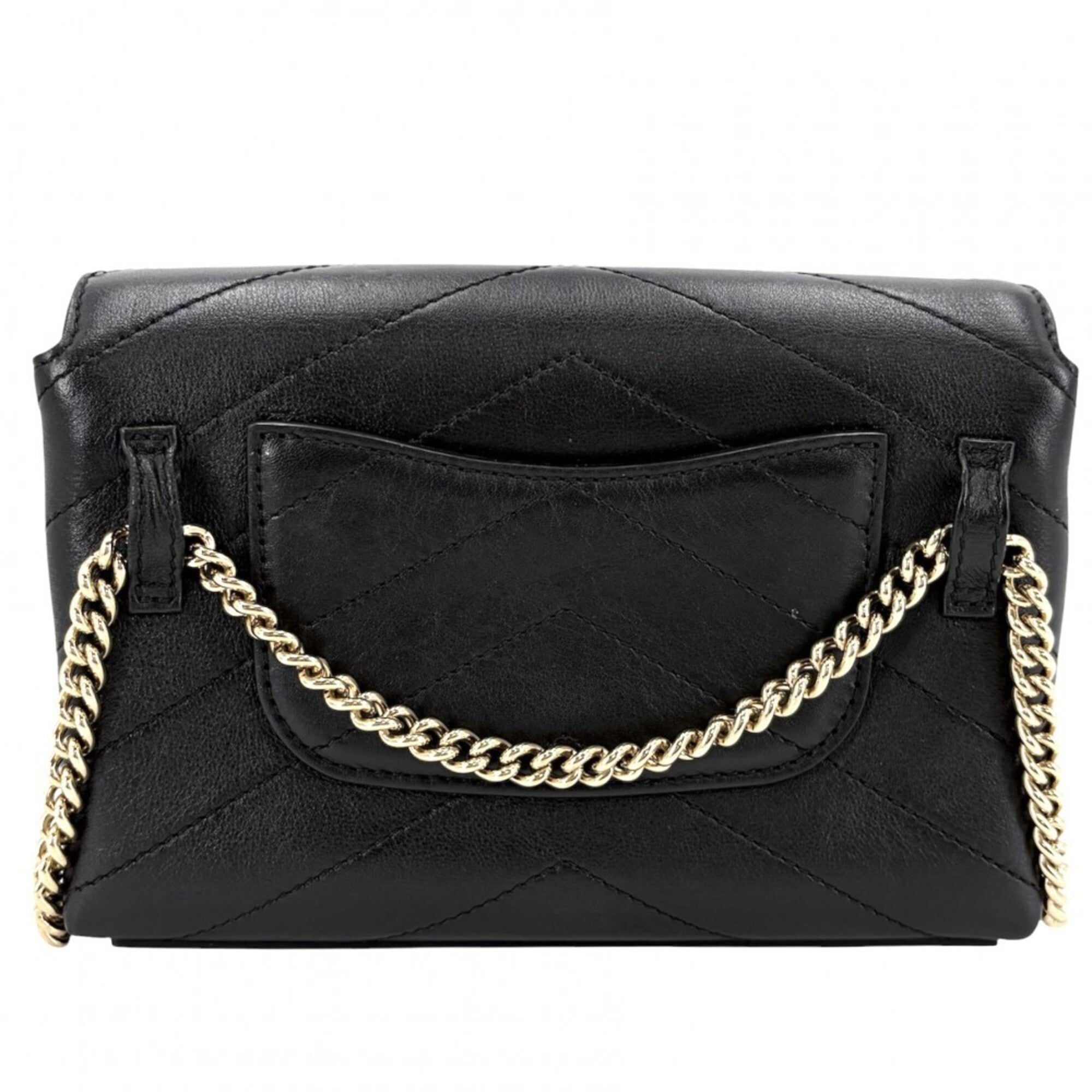 Chanel Black Leather Shoulder Bag (Pre-Owned)