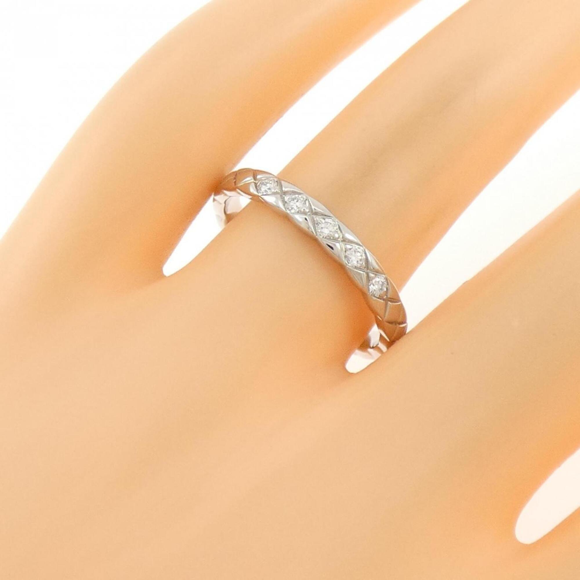 Chanel Platinum Platinum 950 Band Ring (Pre-Owned)