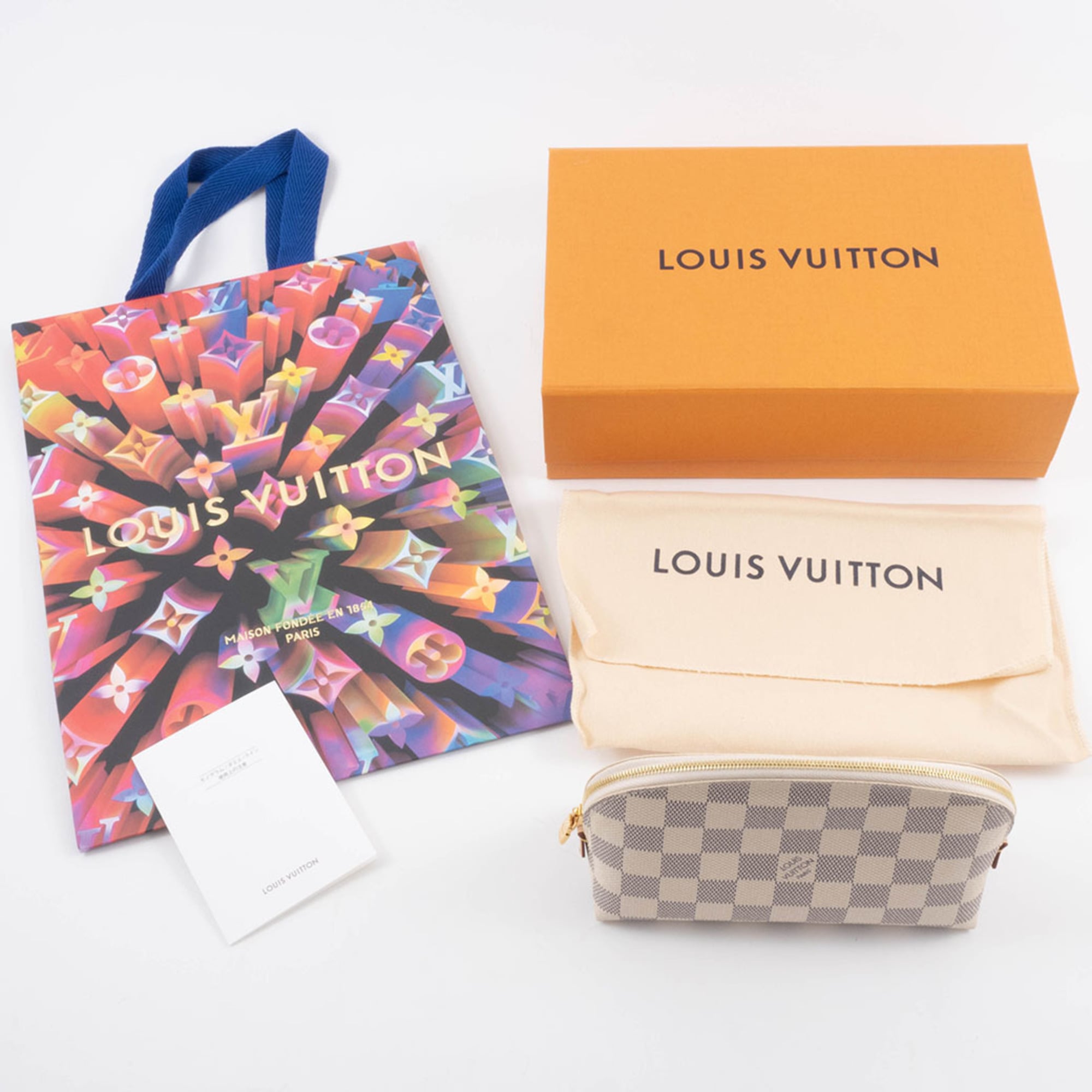 Louis Vuitton Damier Azur Damier Azur Damier Azur Pochette Pouch (Pre-Owned)