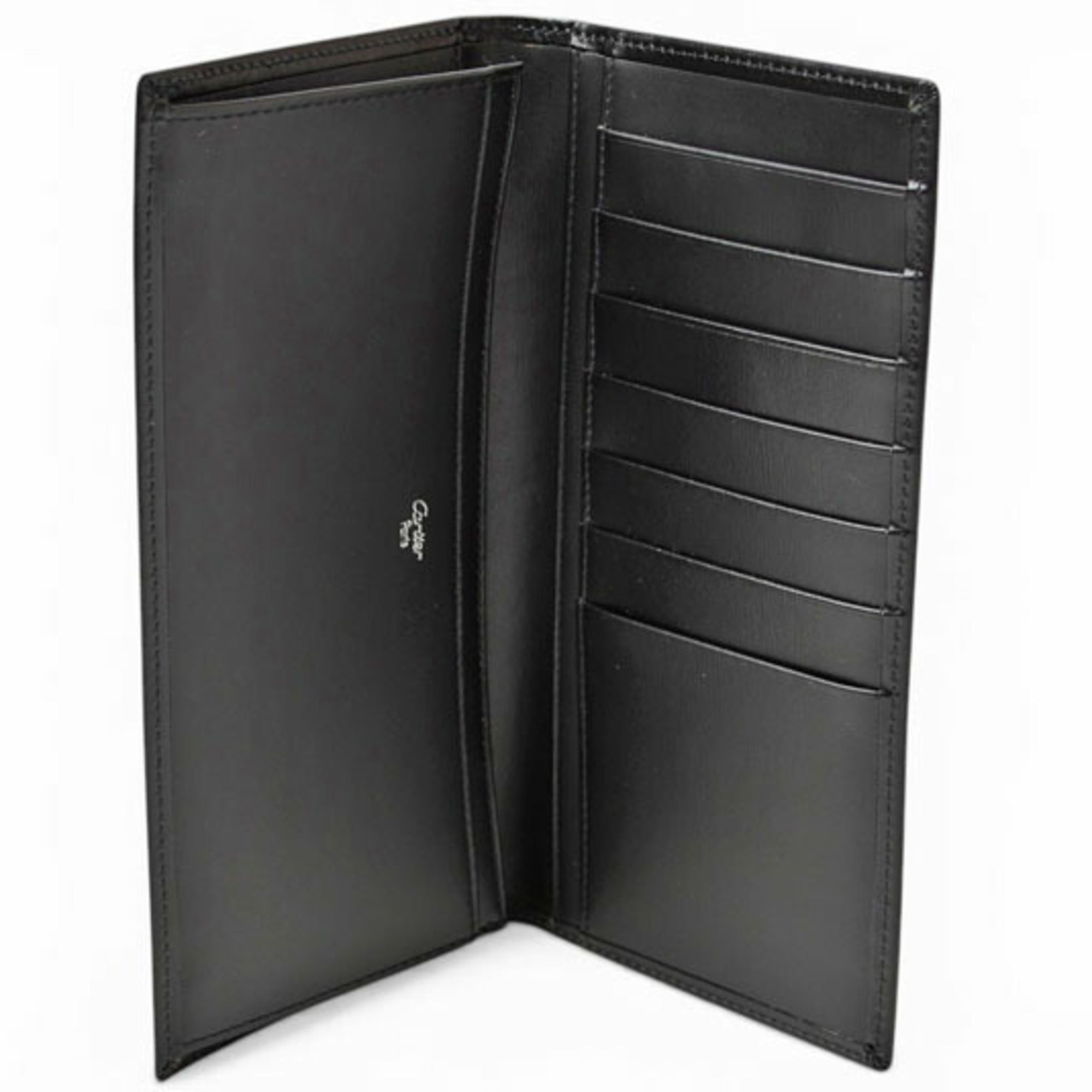 Cartier Pasha Black Leather Long Wallet (Bi-Fold) (Pre-Owned)