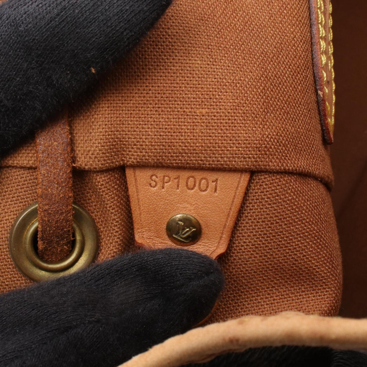 Louis Vuitton Brown Coated Canvas Leather Backpack Handbag (Pre-Owned)