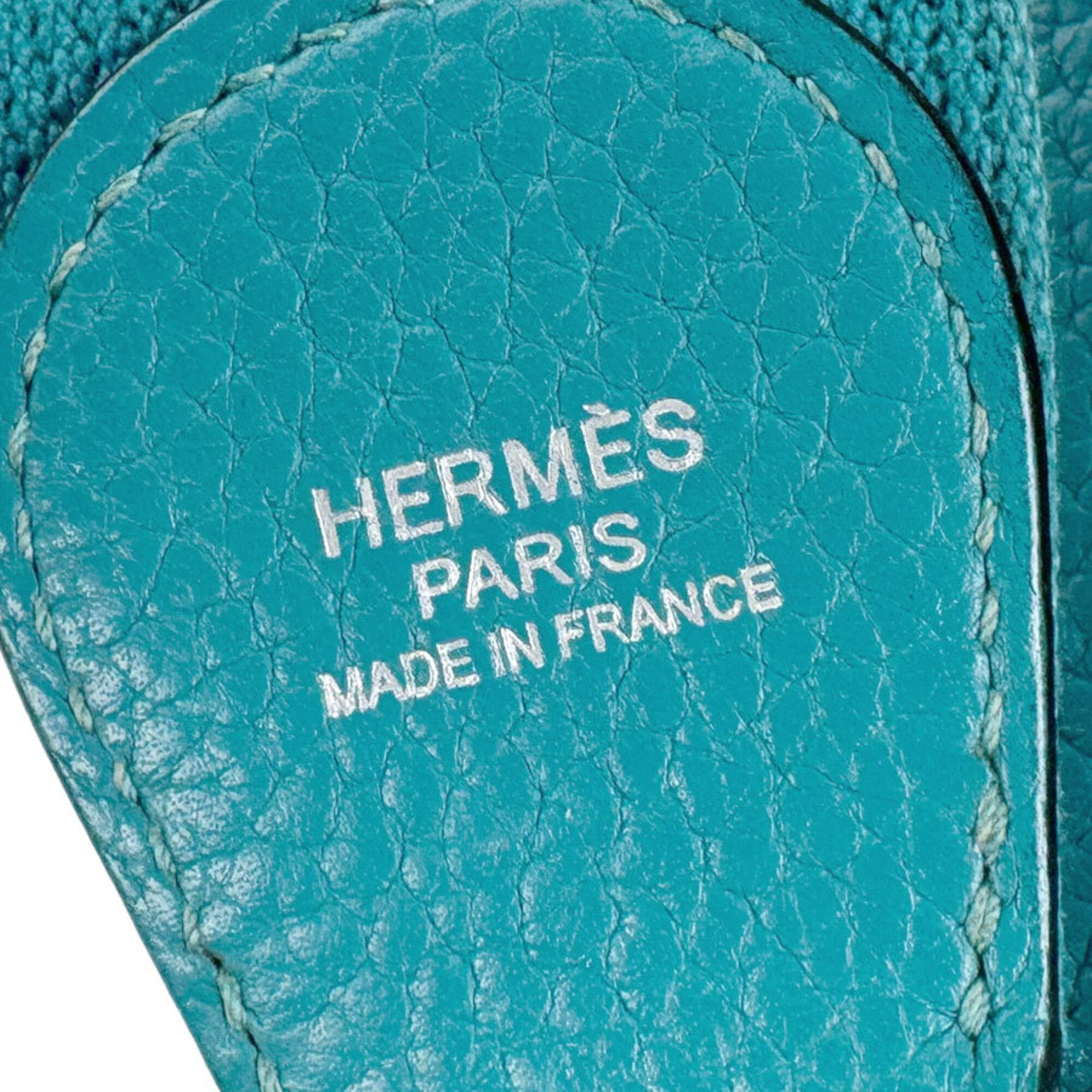 Hermes Blue Leather Shoulder Bag (Pre-Owned)